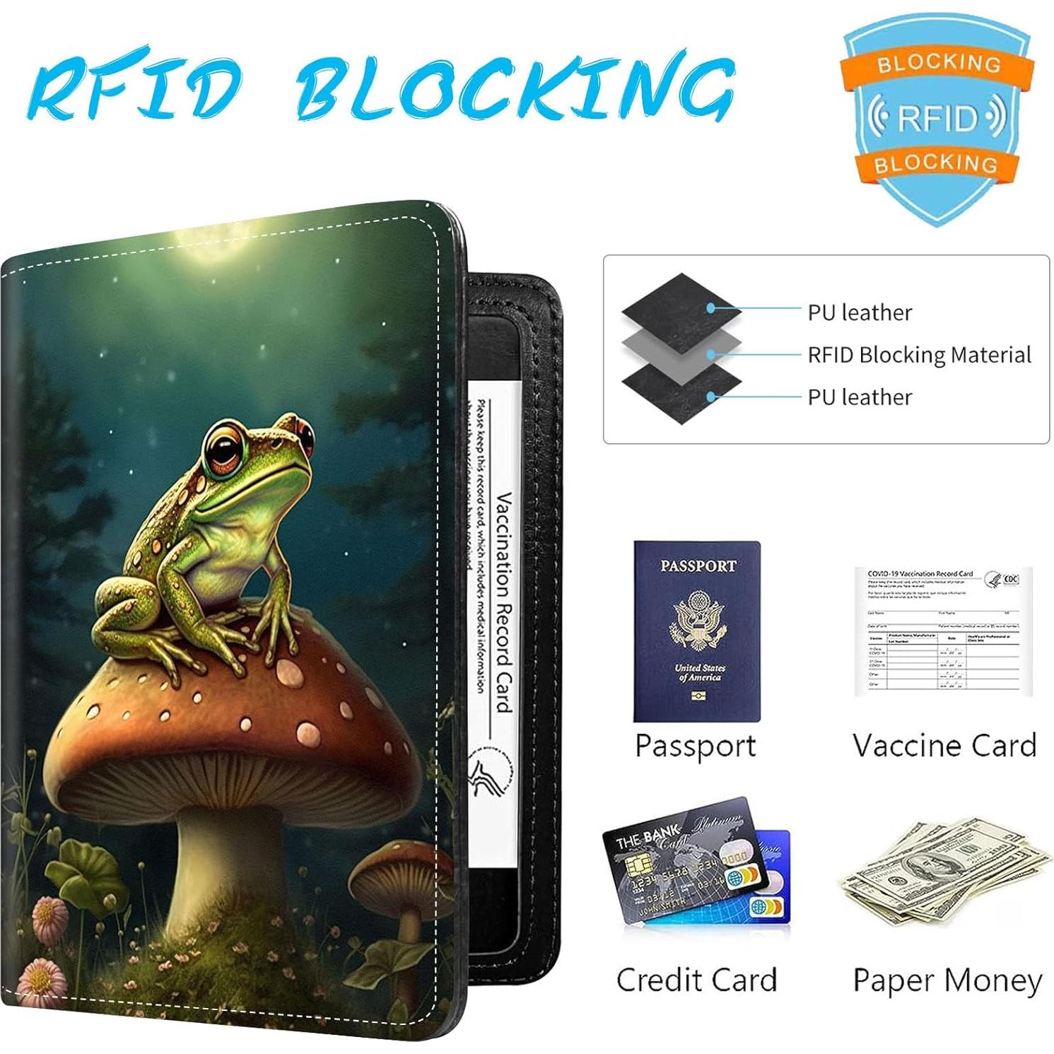 Carcasa para Pasaporte y Tarjeta de Vacuna Qindaiwen RFID