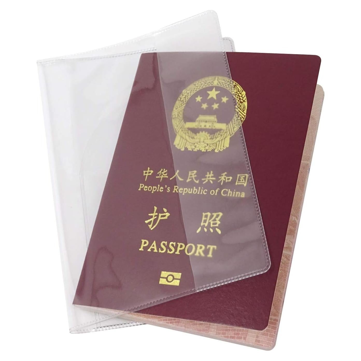 10 Fundas de Pasaporte de Plástico Honbay Transparente