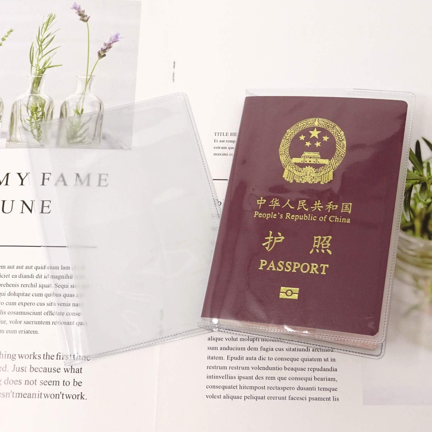 10 Fundas de Pasaporte de Plástico Honbay Transparente