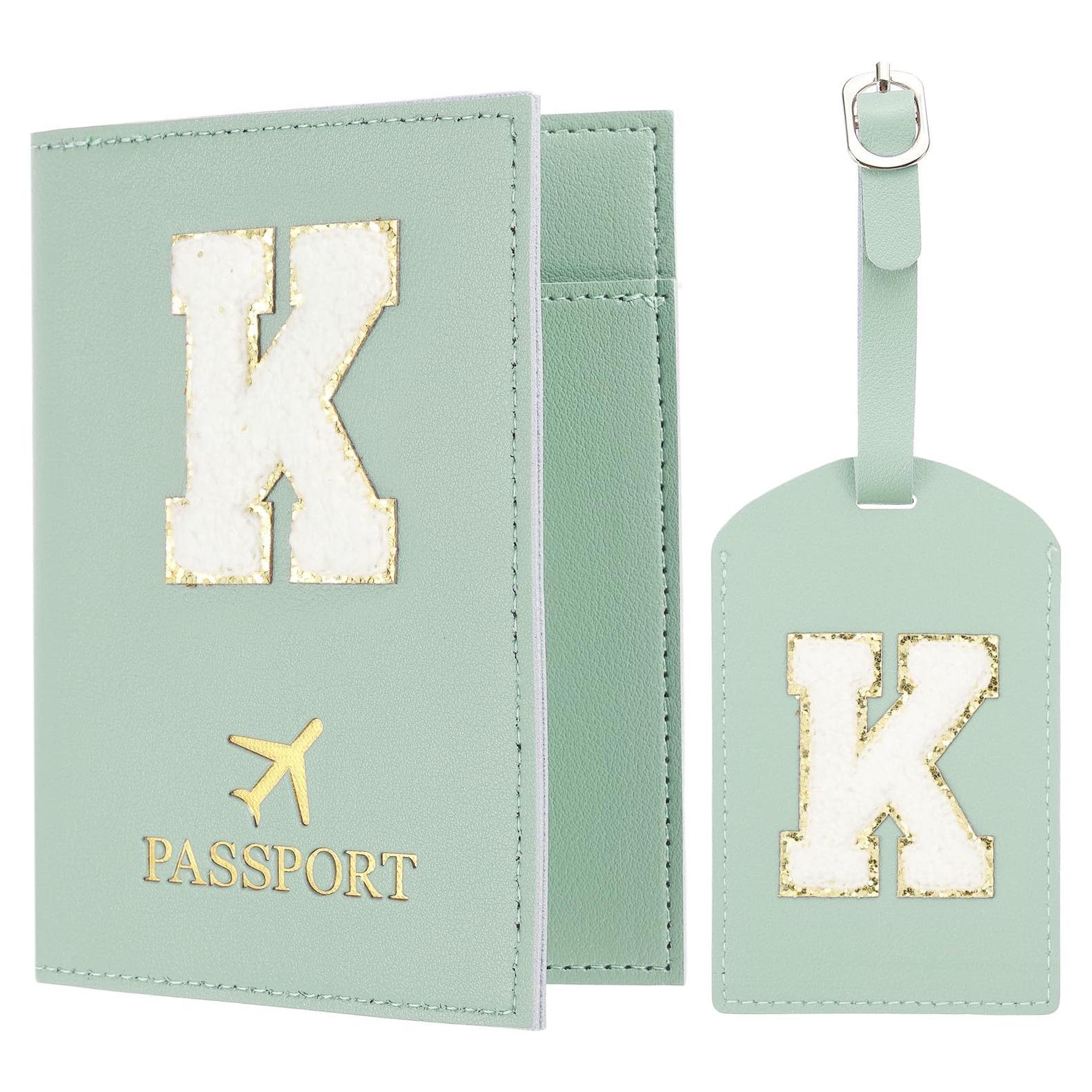 Portadocumentos de Viaje PATIKIL Verde K con Etiqueta de Equipaje
