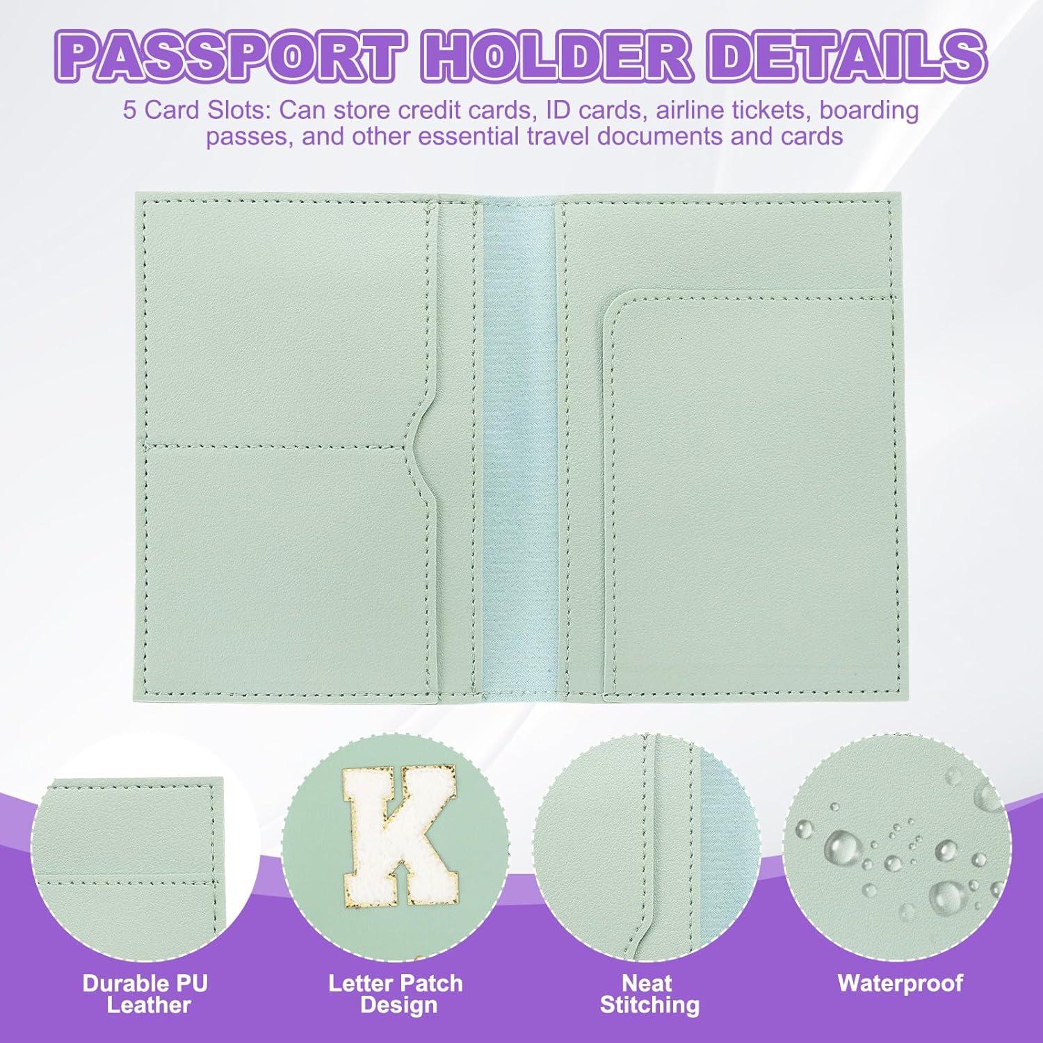 Portadocumentos de Viaje PATIKIL Verde K con Etiqueta de Equipaje