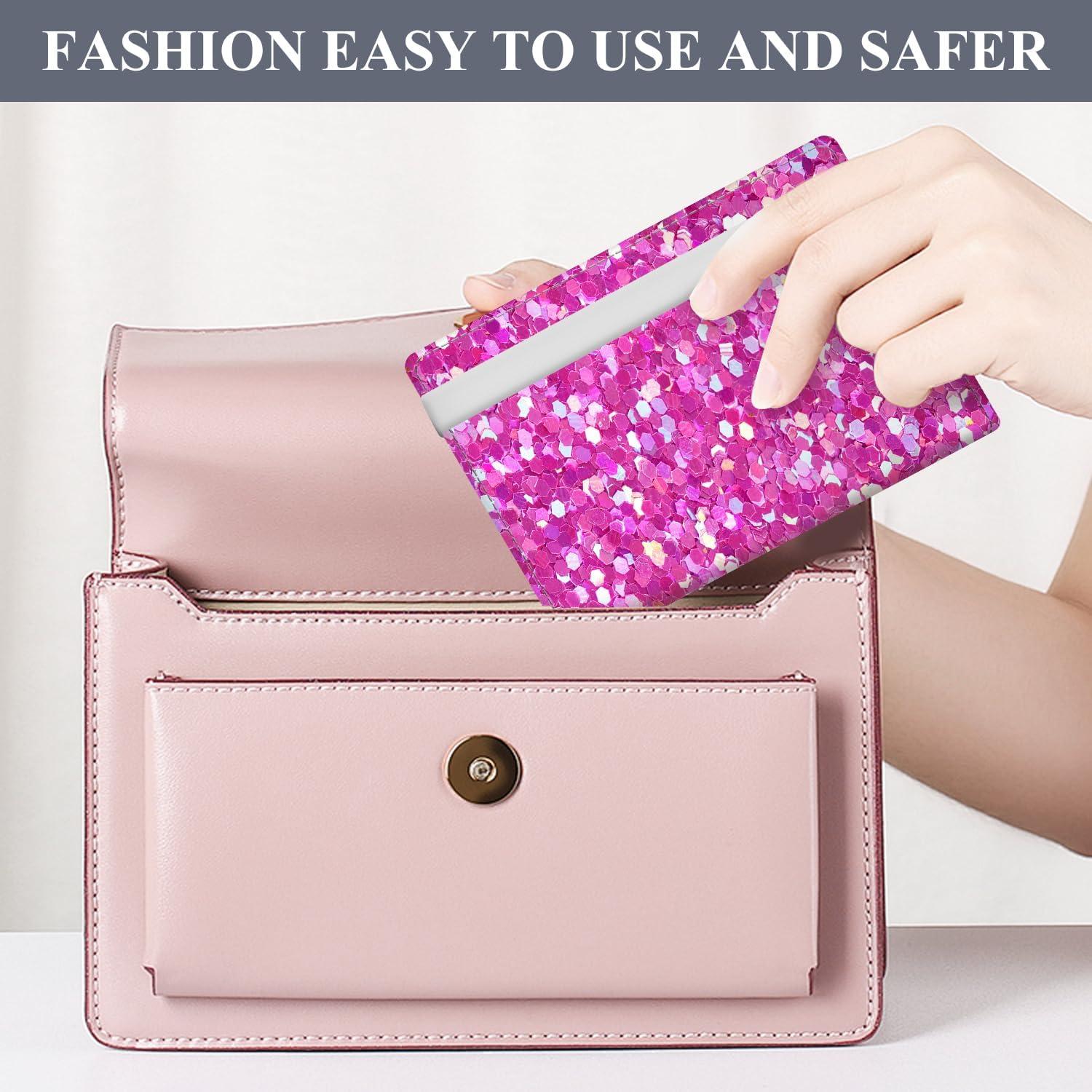 Portapasaportes de Cuero Premium RFID ATJFKIXL Puntos Rosados