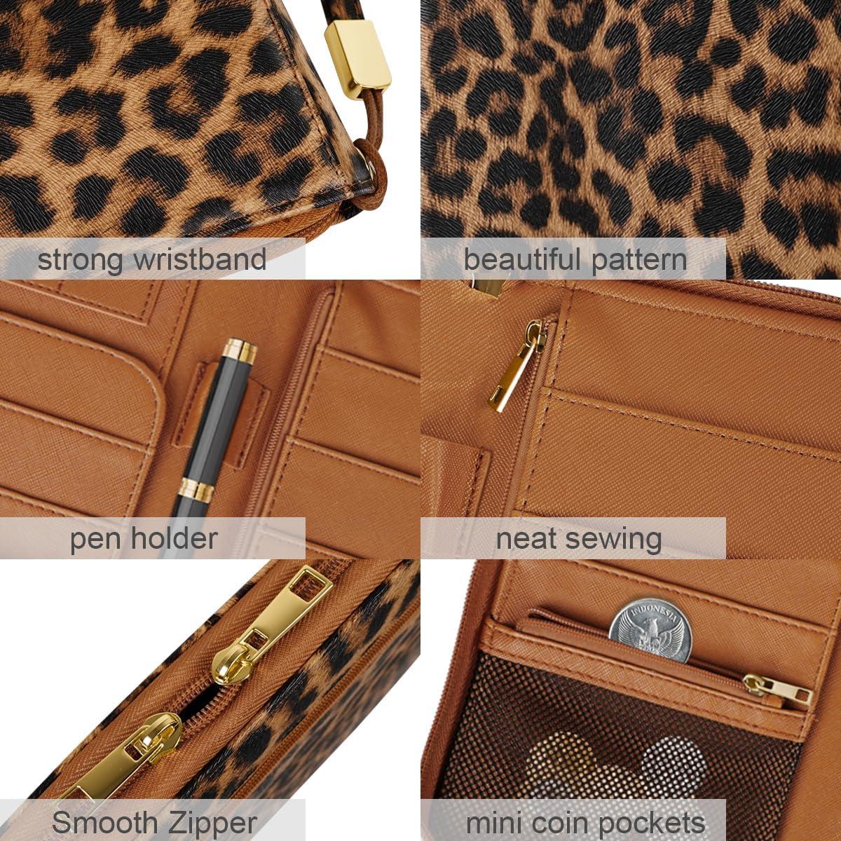 Cartera Organizador de Pasaporte Simikol Leopardo con Bloqueo RFID