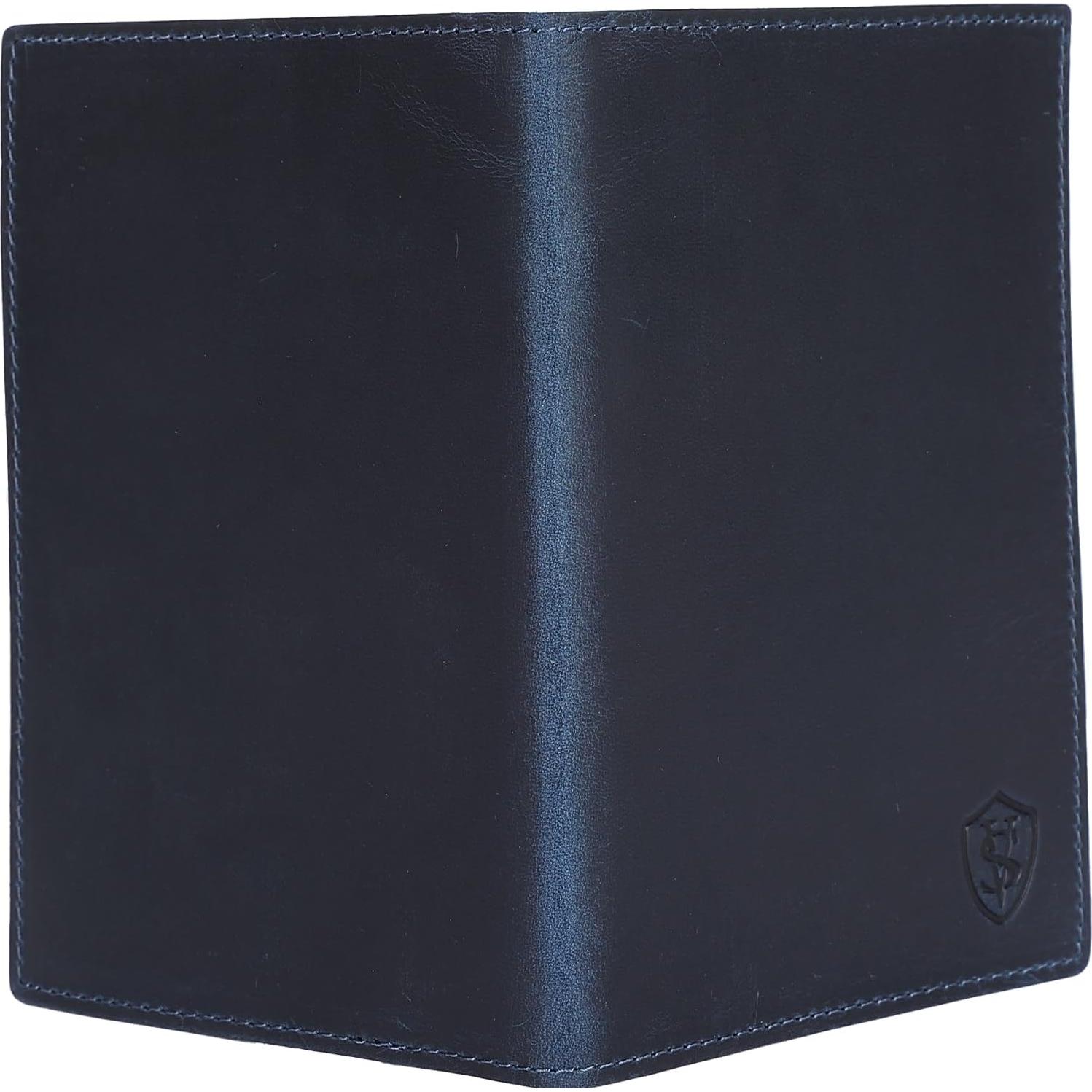 Portafolio de Pasaporte Albatross Star Vista - Cuero Azul Marino