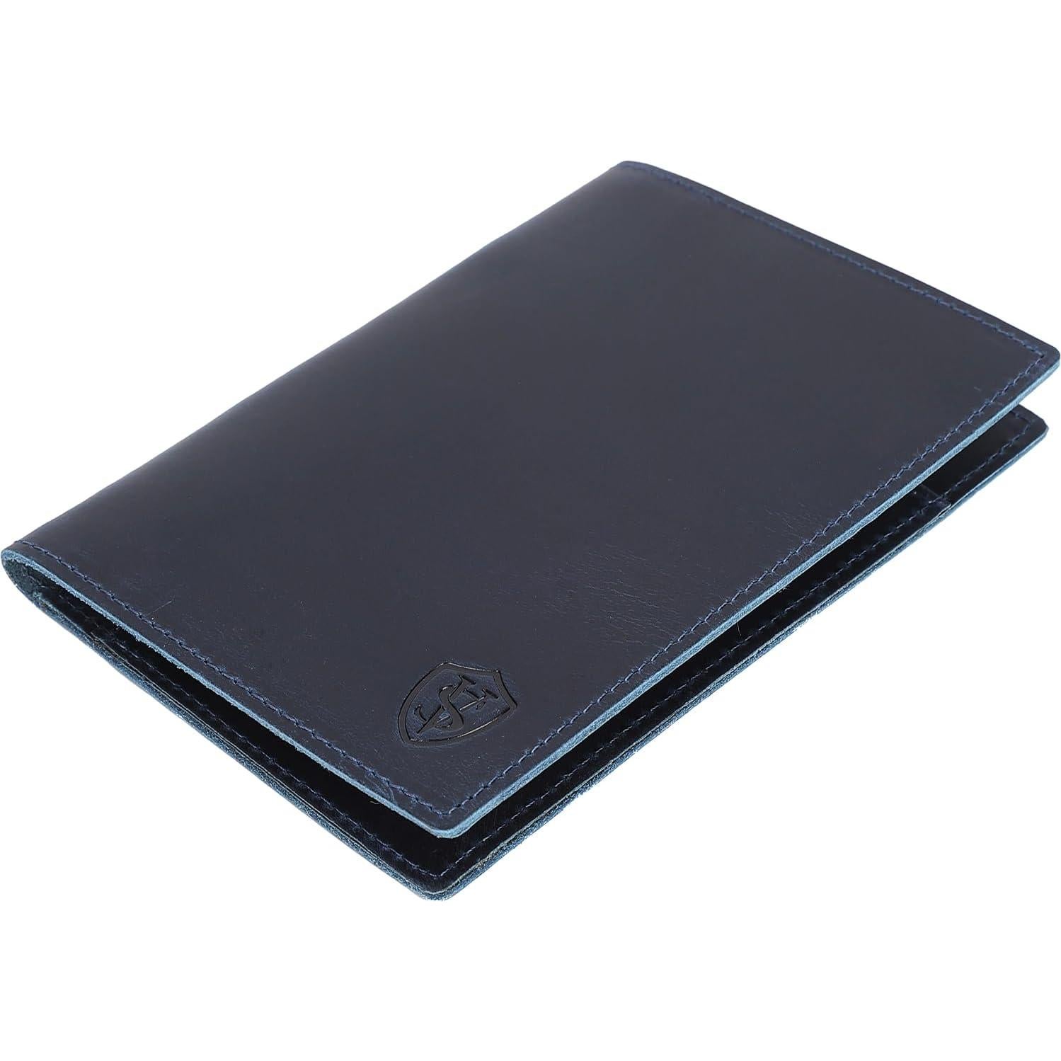 Portafolio de Pasaporte Albatross Star Vista - Cuero Azul Marino