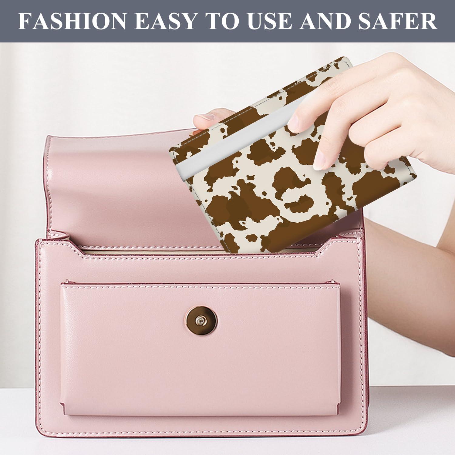 Portapasaportes de Cuero Premium RFID ATJFKIXL Marrón