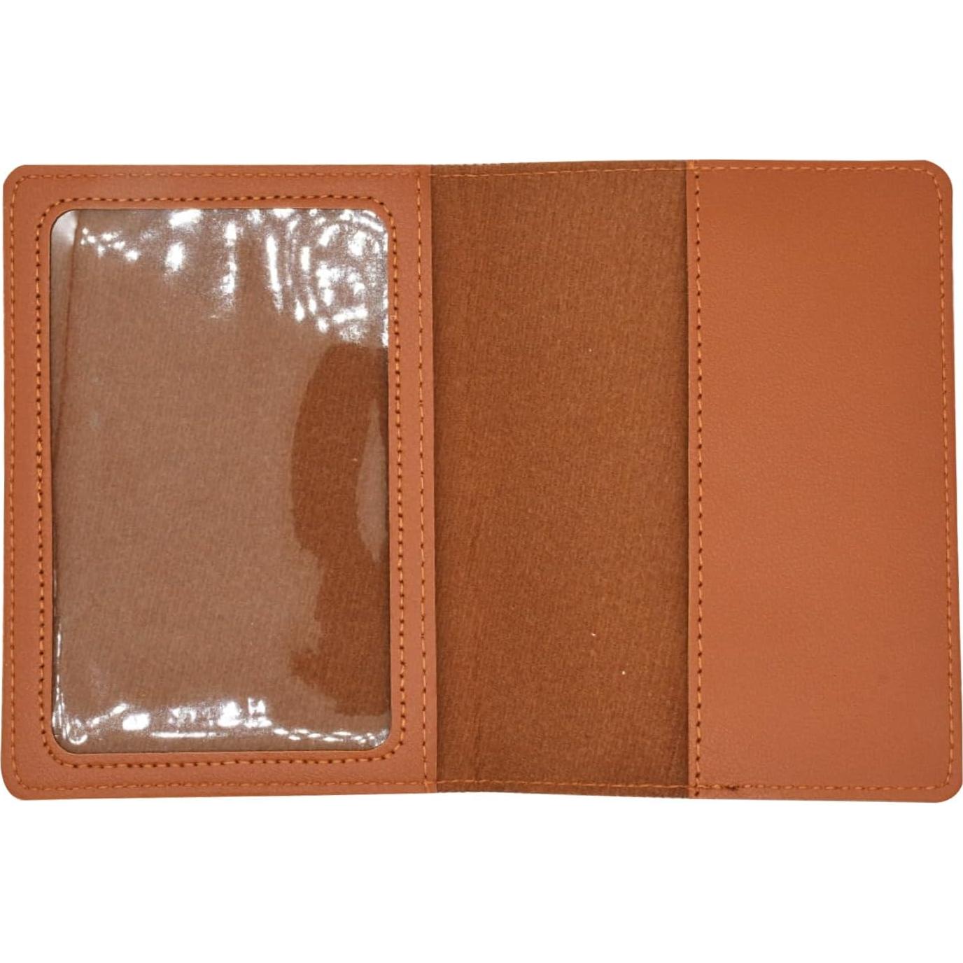 Portafolio de Pasaporte Snogisa Marrón-2 con Etiquetas de Equipaje