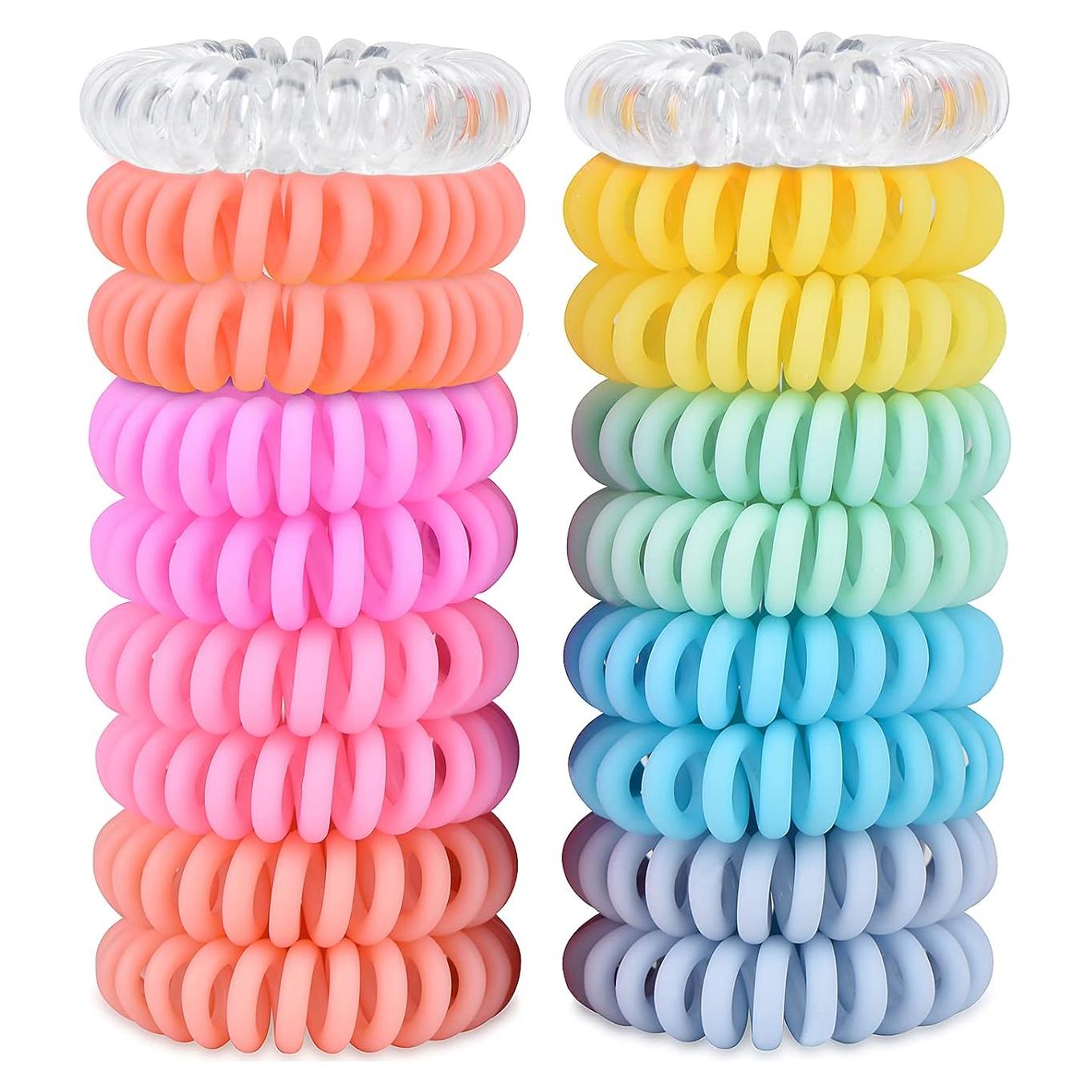 Tiras para el Cabello Espirales TIZZYT - 18 Piezas Color Macaron