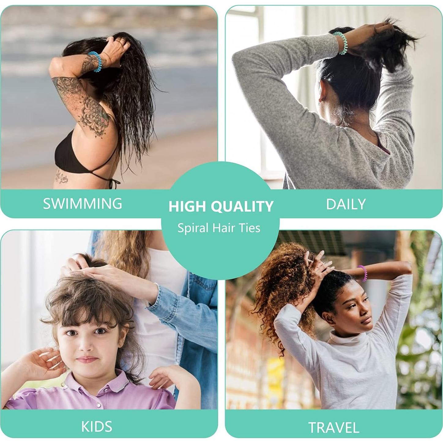 Tiras para el Cabello Espirales TIZZYT - 18 Piezas Color Macaron