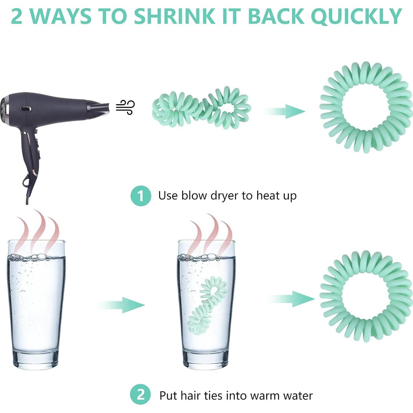 Tiras para el Cabello Espirales TIZZYT - 18 Piezas Color Macaron