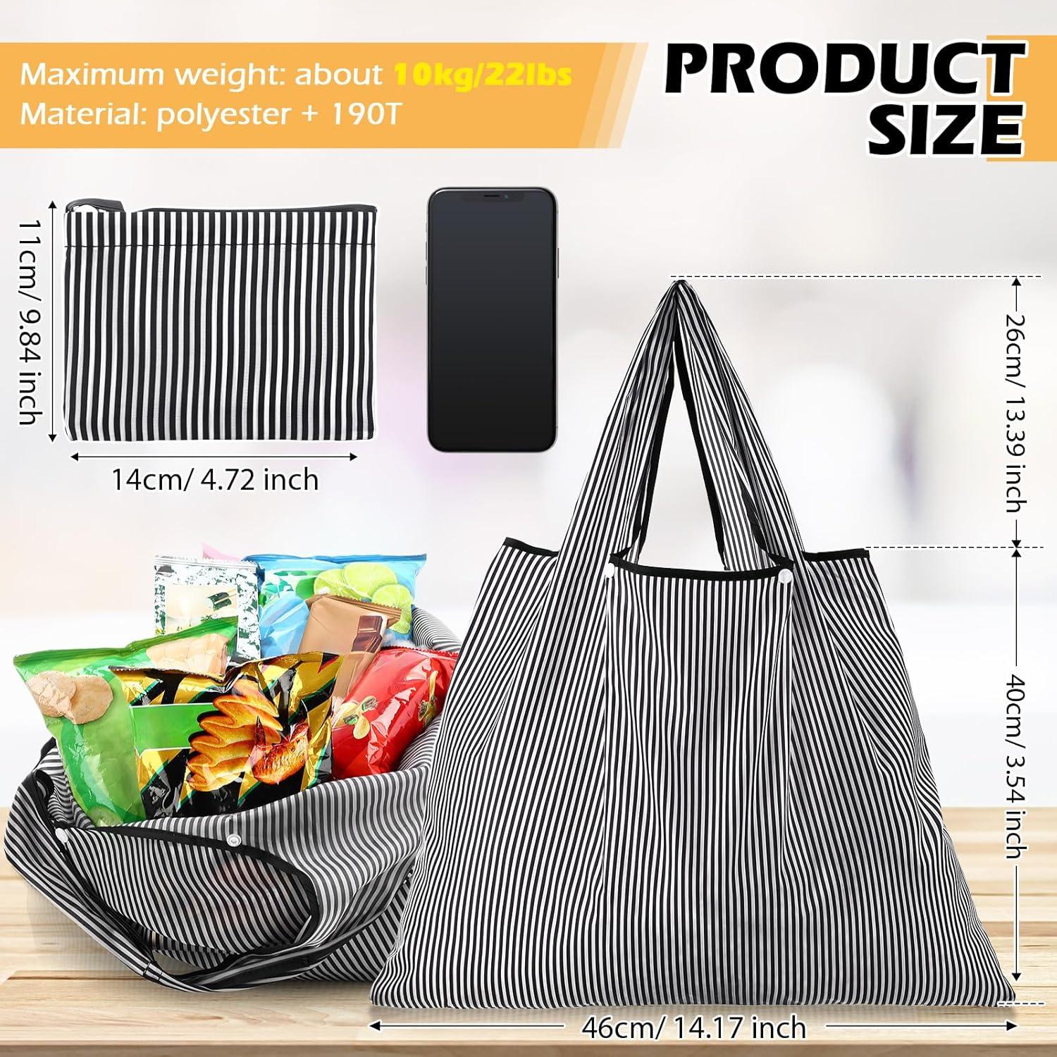 Bolsas de Compras Reutilizables Paterr 4 Piezas Plegables Impermeables