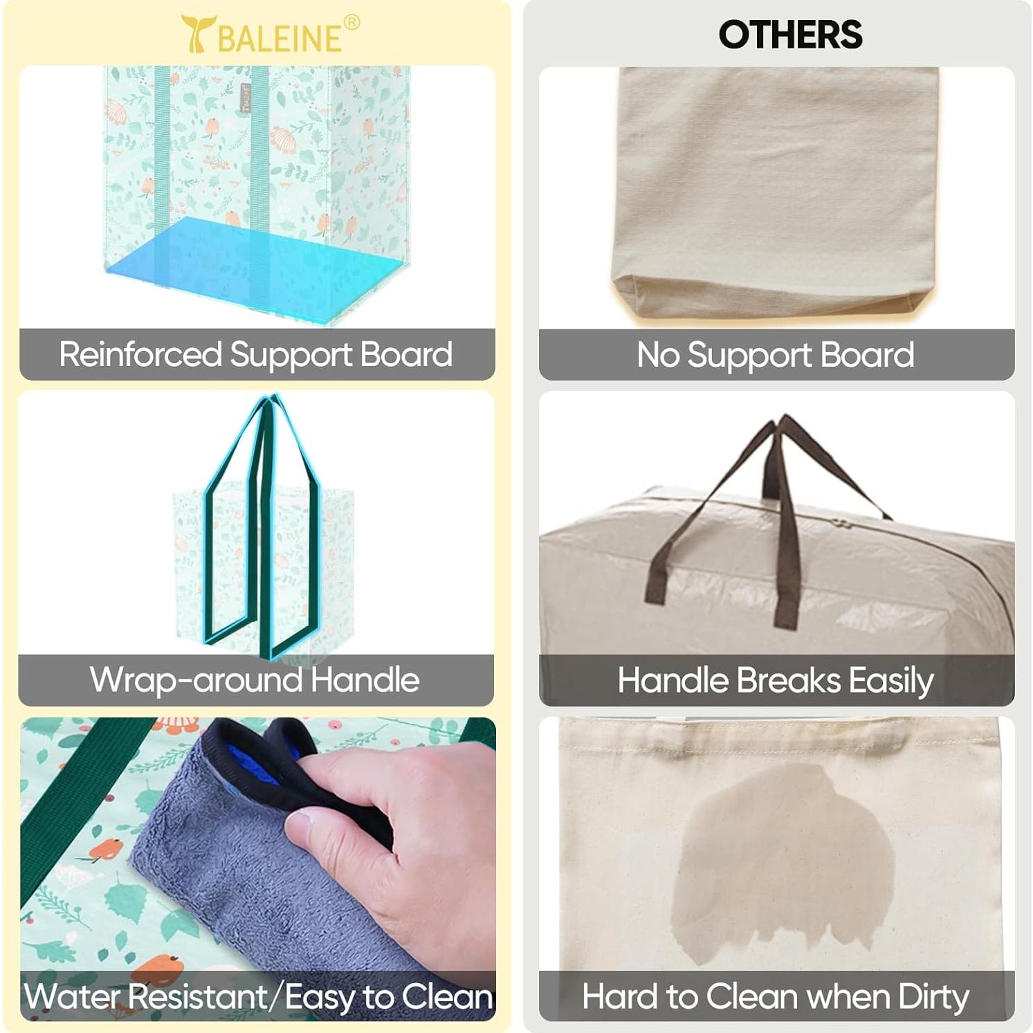 Bolsas de Compras Reutilizables Baleine 4 Pk Paseo Primavera