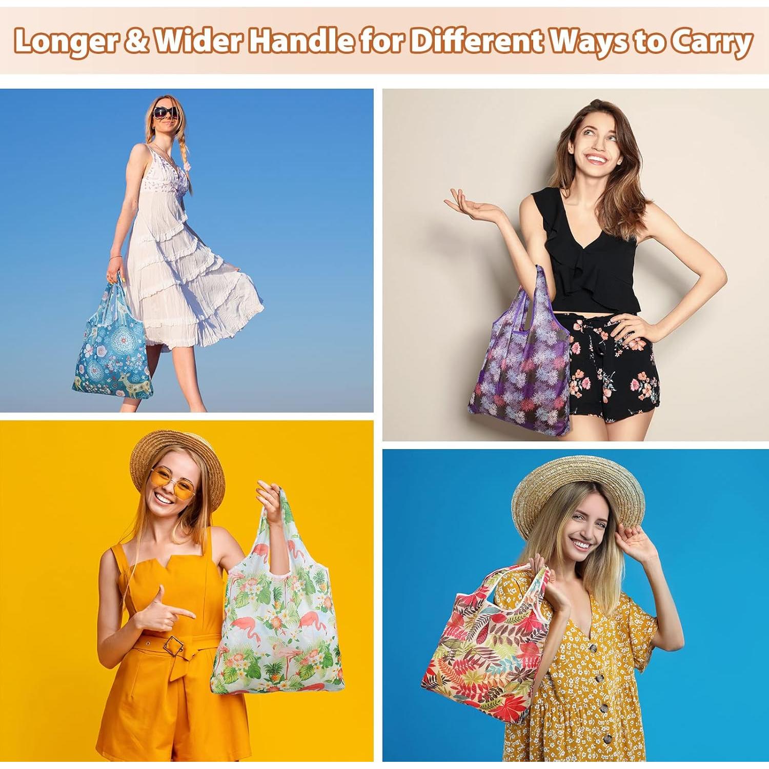 Bolsas de Compras Reutilizables Weewooday 18 Piezas Nylon