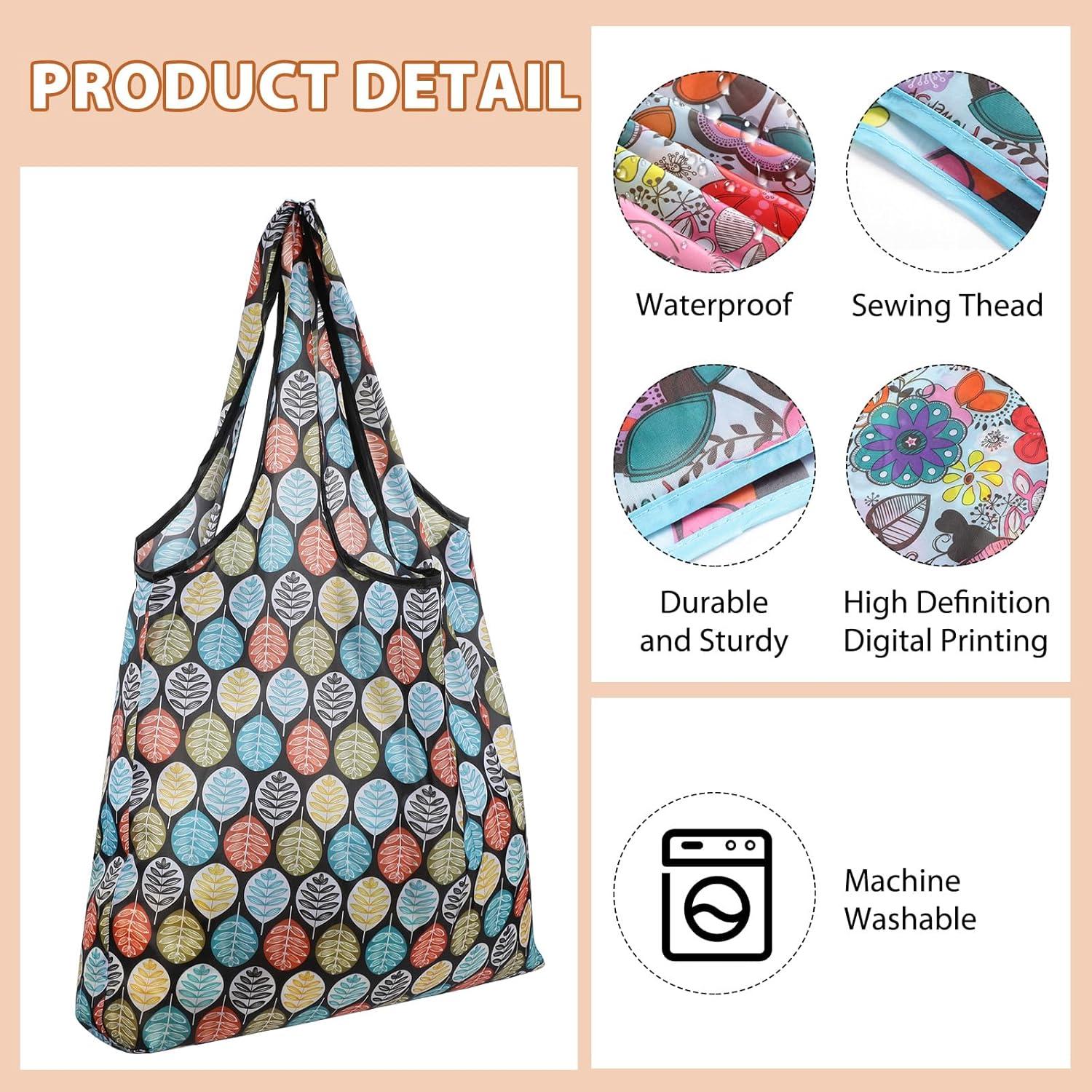 Bolsas de Compras Reutilizables Weewooday 18 Piezas Nylon