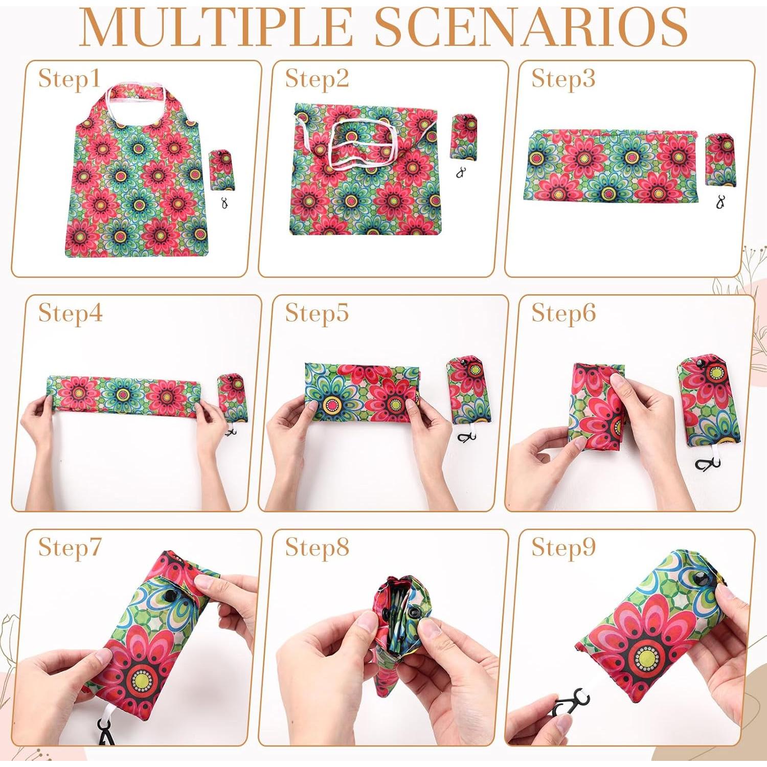 Paterr 46 Bolsas de Compras Reutilizables Plegables Impermeables