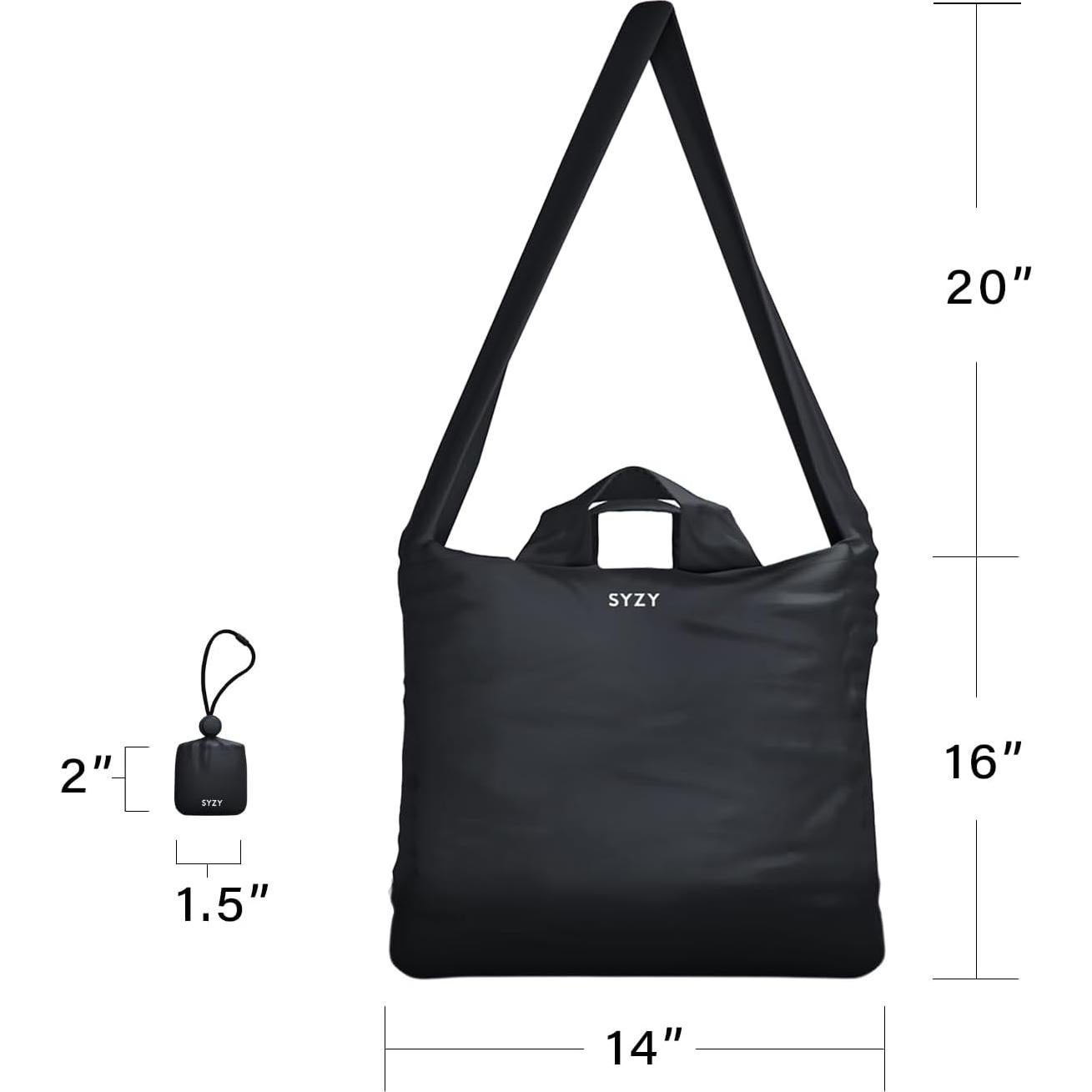 Bolsa de Viaje Plegable SYZY TETRA Compacta 38x36cm Negra