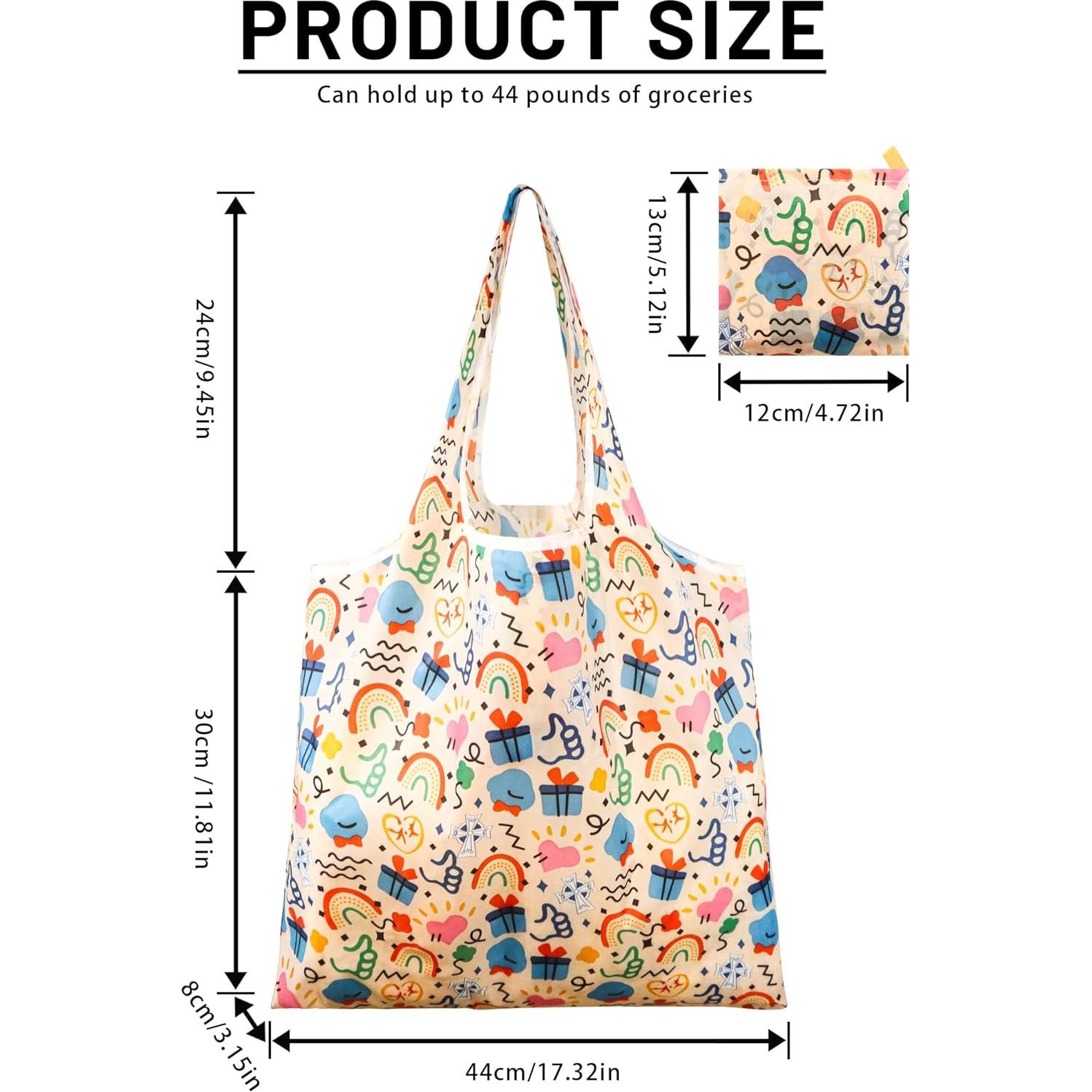 6 Bolsas de Compras Reutilizables GAUENEEN Plegables 43.94x53.86cm