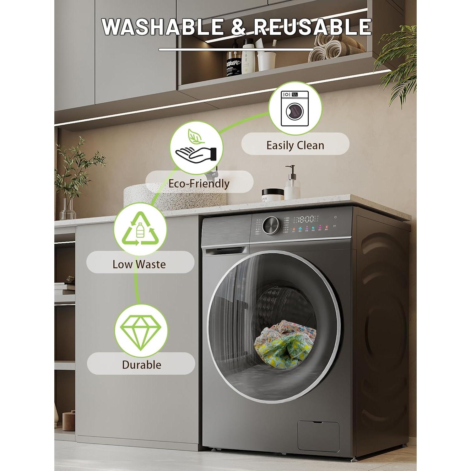 6 Bolsas de Compras Reutilizables GAUENEEN Plegables 43.94x53.86cm