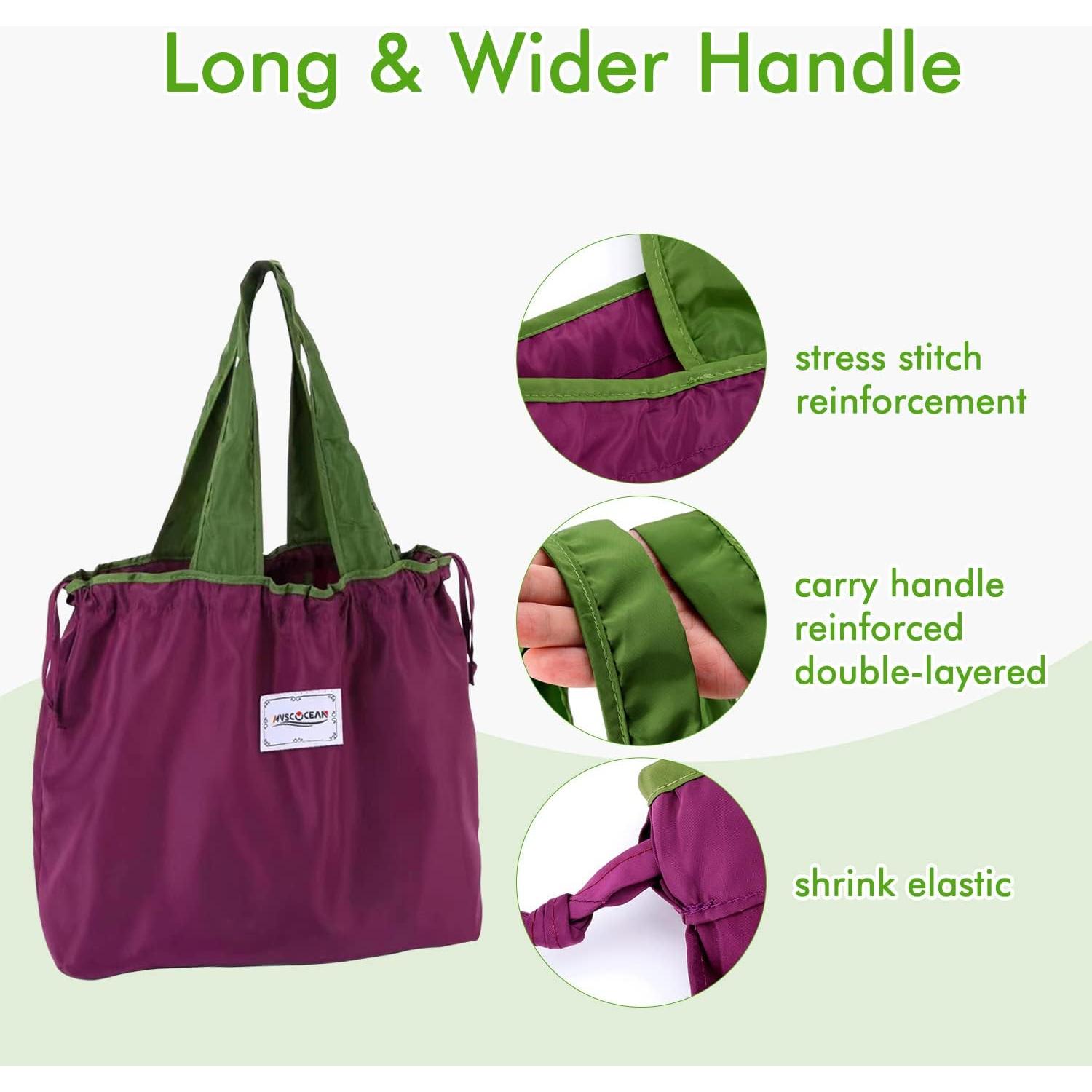 Bolsas de Compras Reutilizables MVSCOCEAN Set de 3 Coloridas 24L