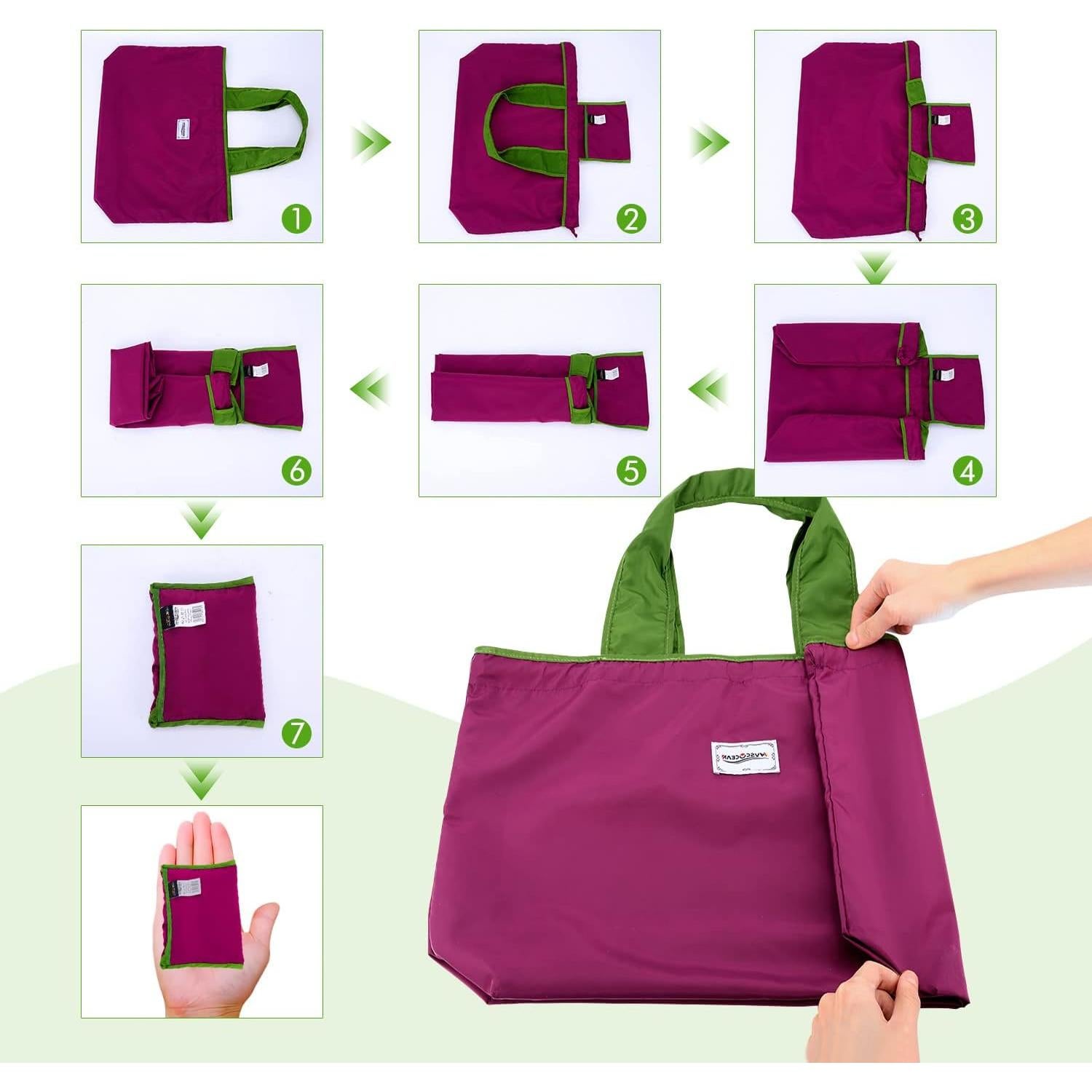 Bolsas de Compras Reutilizables MVSCOCEAN Set de 3 Coloridas 24L