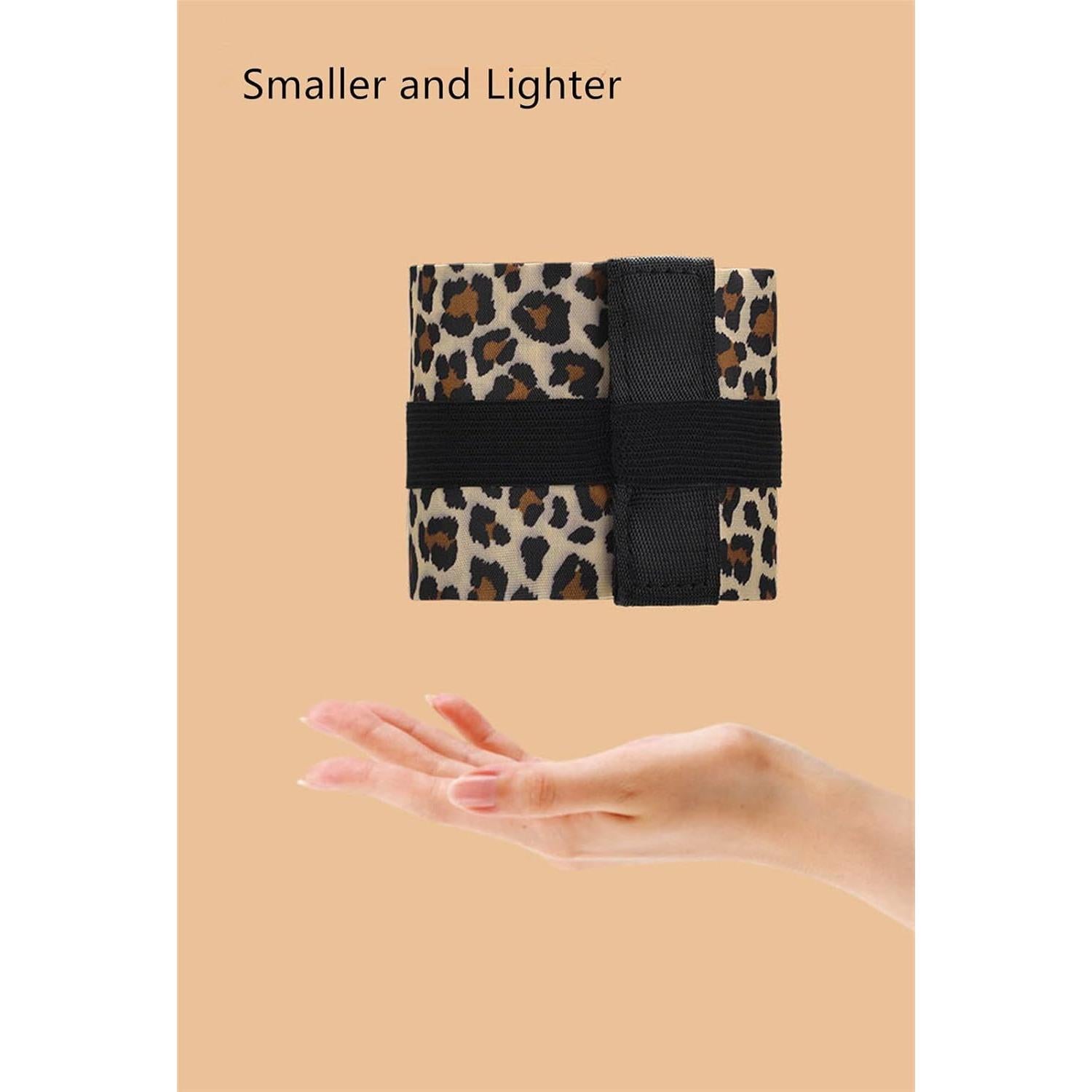 Bolsa de Compras Plegable Mozzyyee 40x40cm Estampado Leopardo