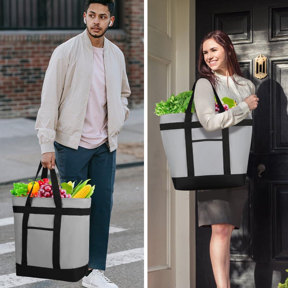 Bolsa Térmica Reutilizable CIVJET 39L Gris para Comida