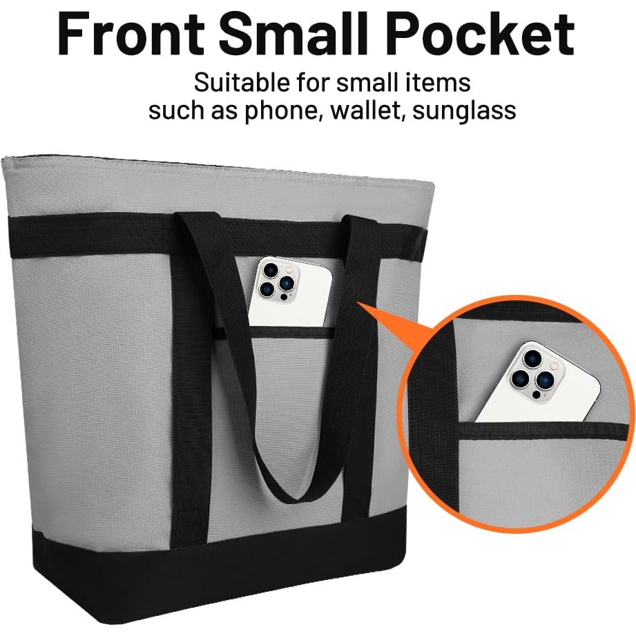 Bolsa Térmica Reutilizable CIVJET 39L Gris para Comida