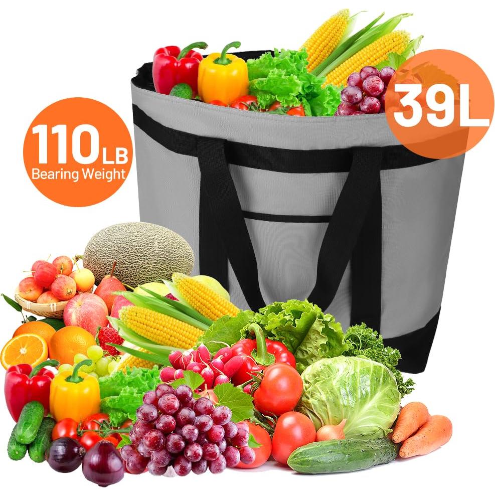 Bolsa Térmica Reutilizable CIVJET 39L Gris para Comida