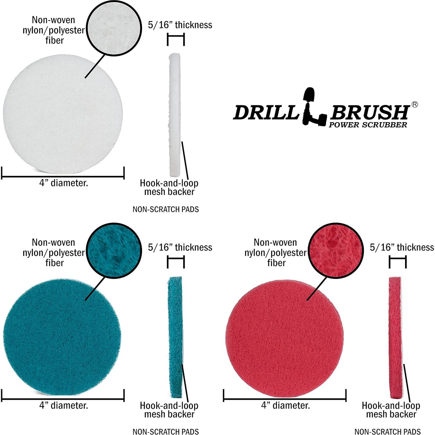 Cepillo de limpieza Drillbrush - Accesorio para taladro - Rojo