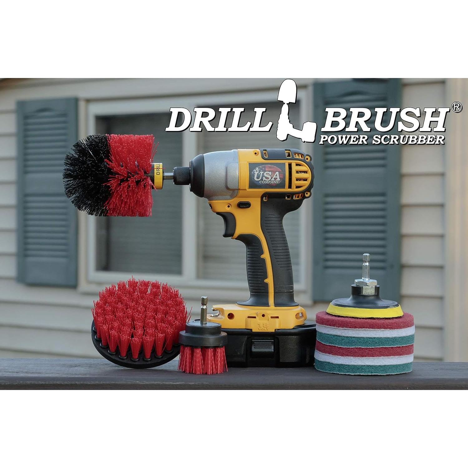 Cepillo de limpieza Drillbrush - Accesorio para taladro - Rojo