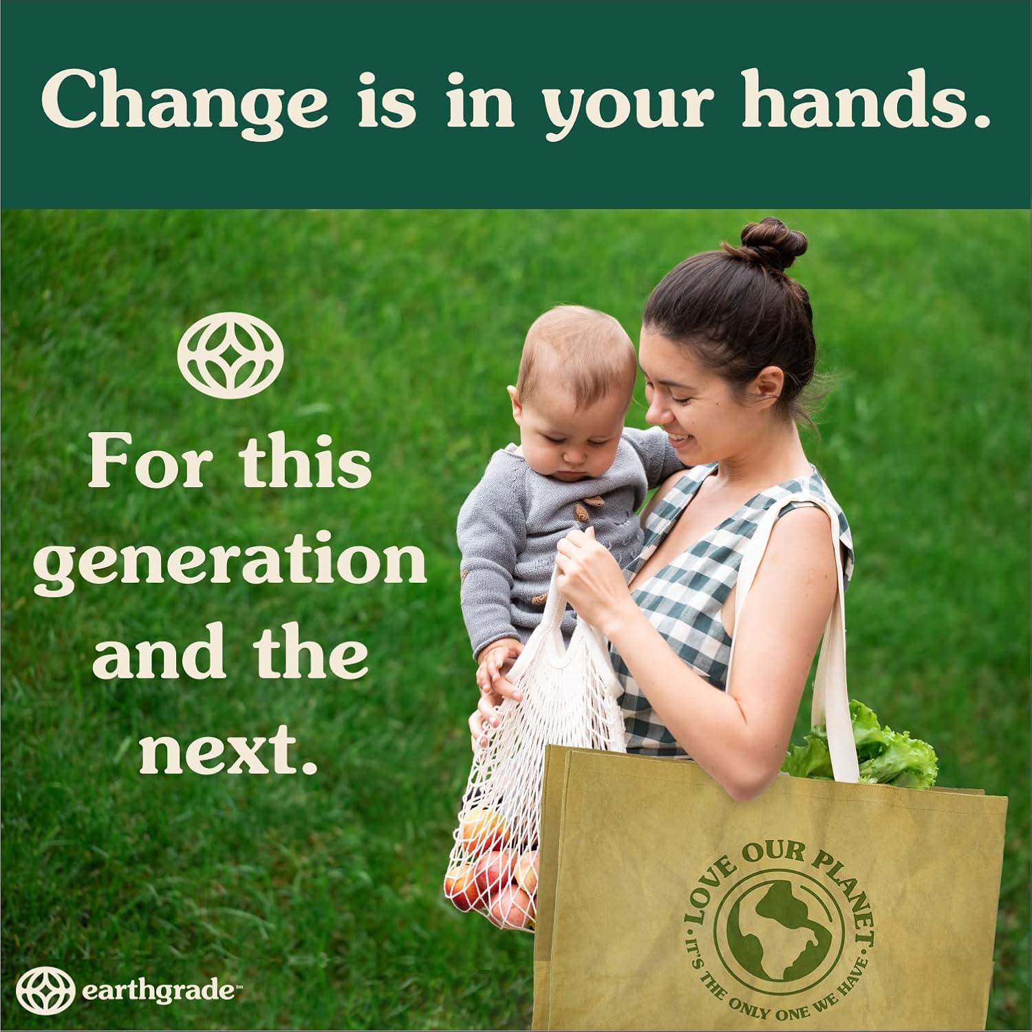 Bolsa de Compras Reutilizable Extra Grande - Tote de Papel Lavable