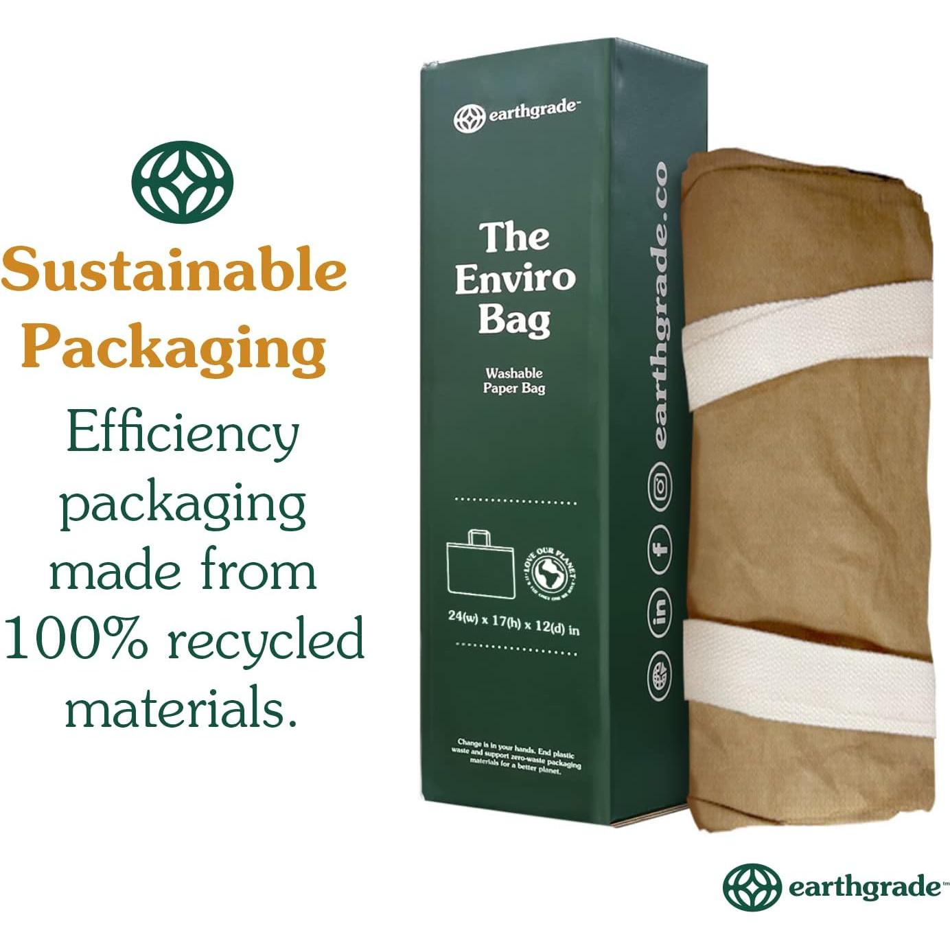 Bolsa de Compras Reutilizable Extra Grande - Tote de Papel Lavable