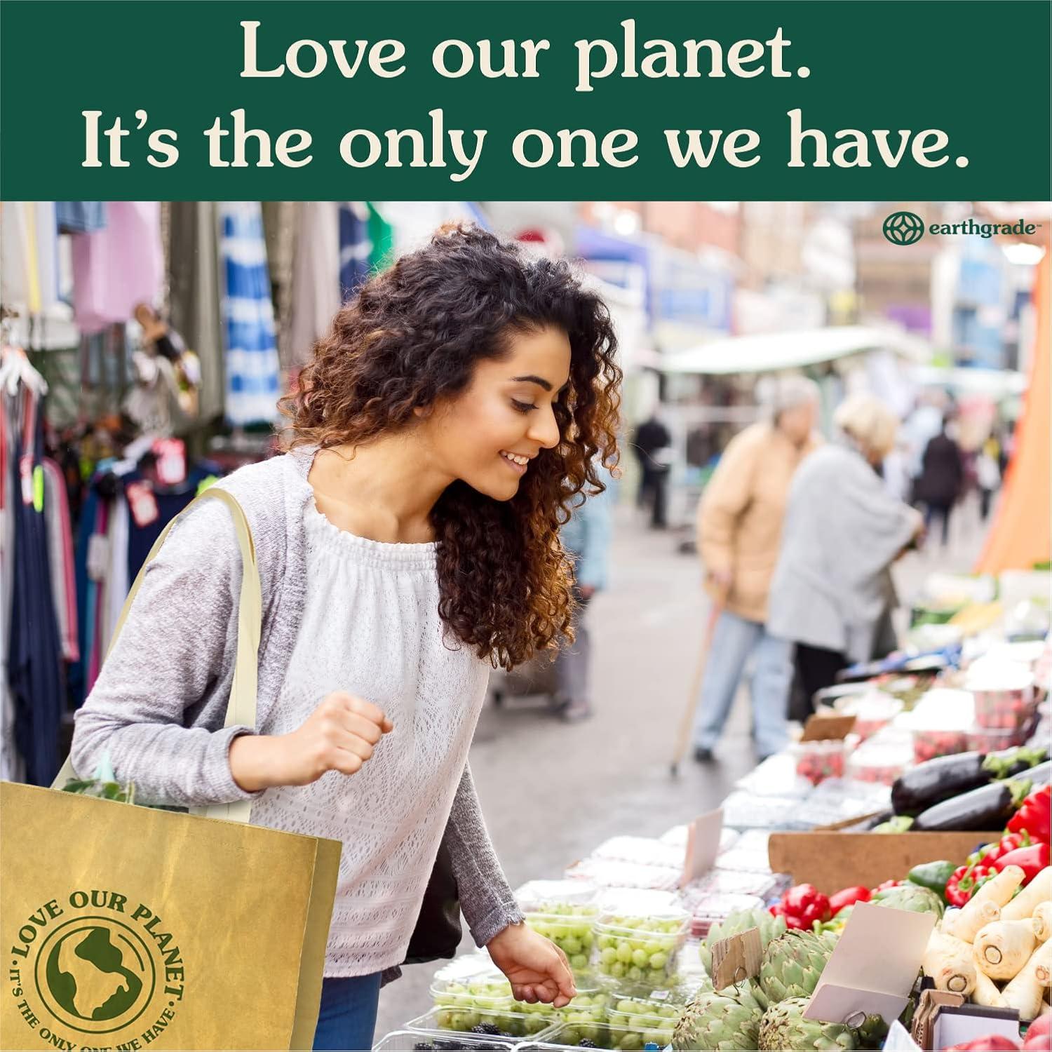 Bolsa de Compras Reutilizable Extra Grande - Tote de Papel Lavable