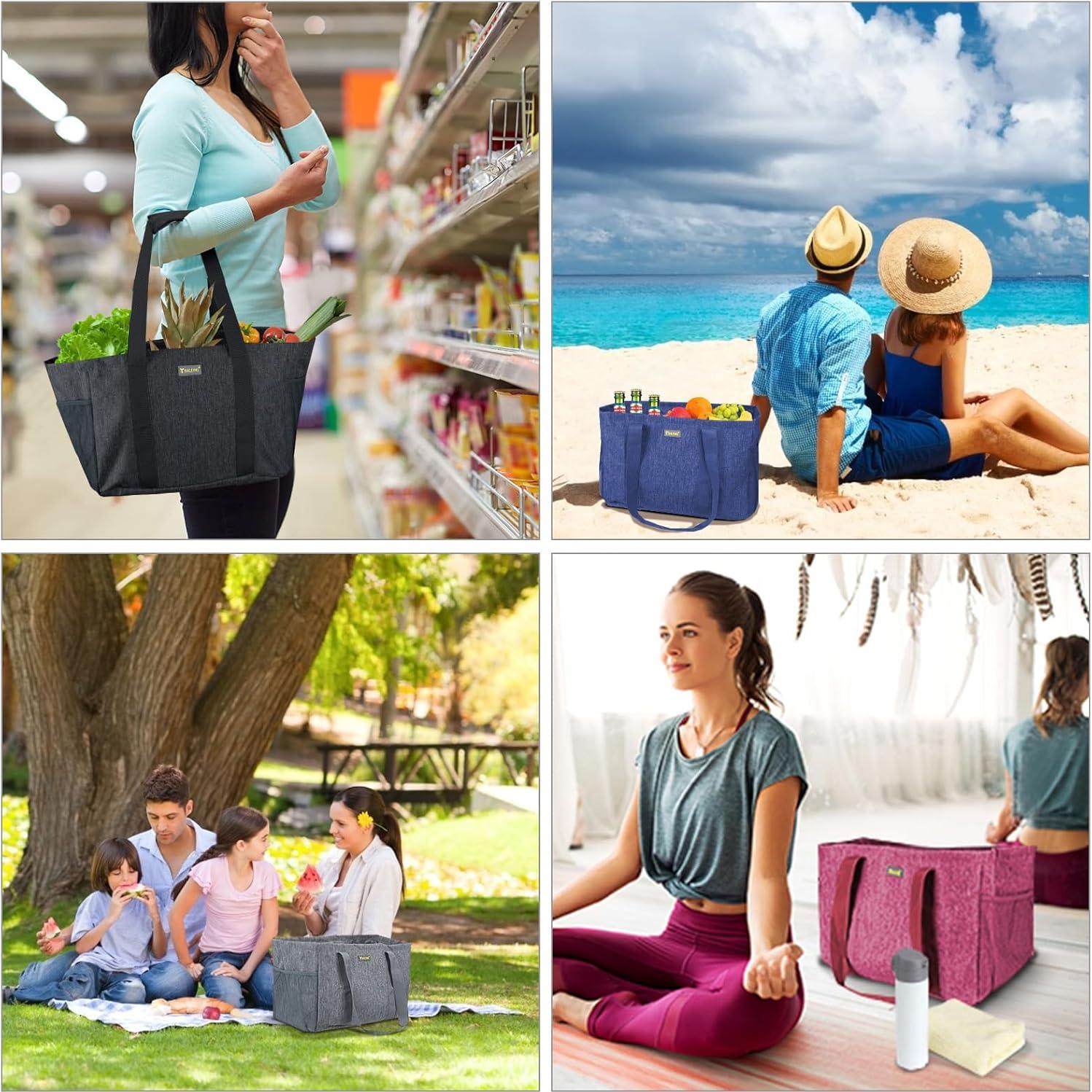 Bolsa Tote Reutilizable BALEINE 34L Azul Denim Plegable