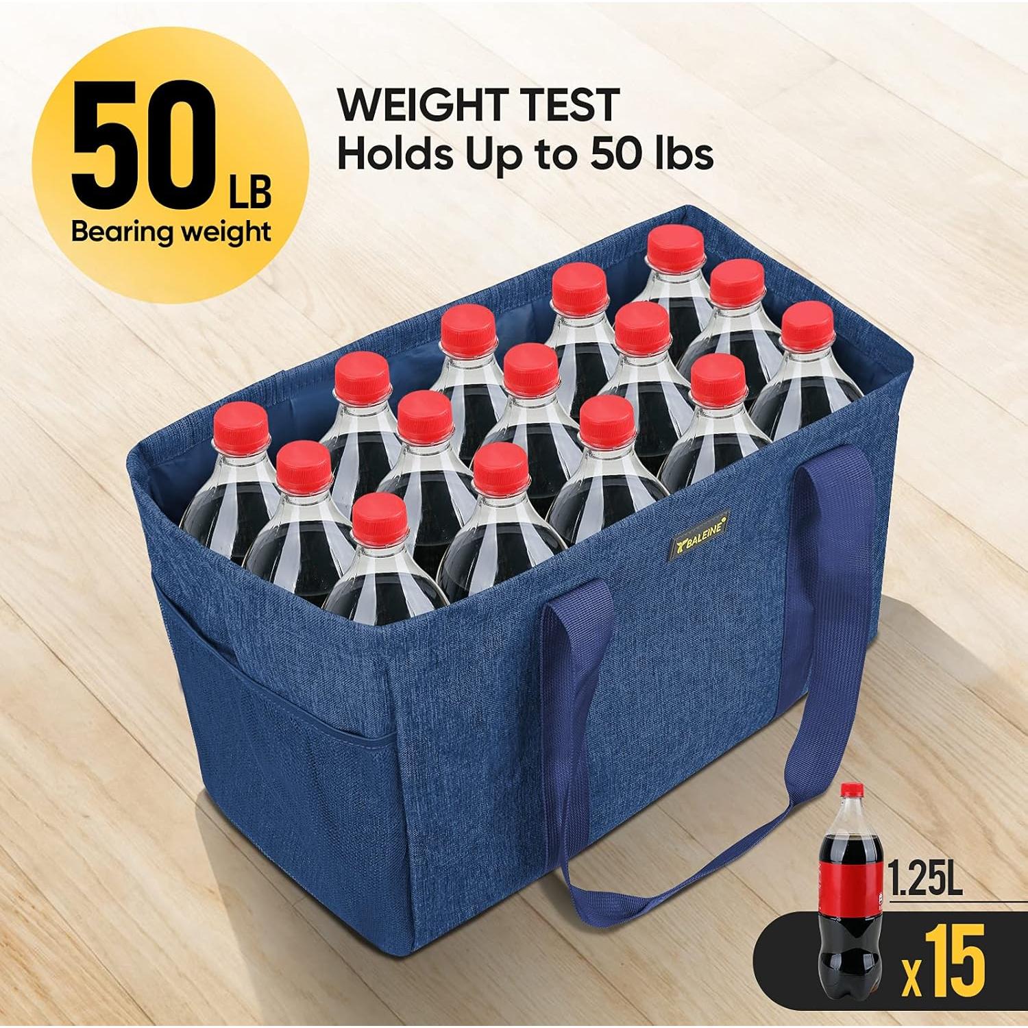 Bolsa Tote Reutilizable BALEINE 34L Azul Denim Plegable