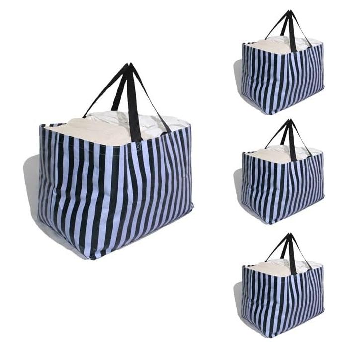 Bolsas de Compras Grandes Reutilizables 4 Pcs - PP Resistente