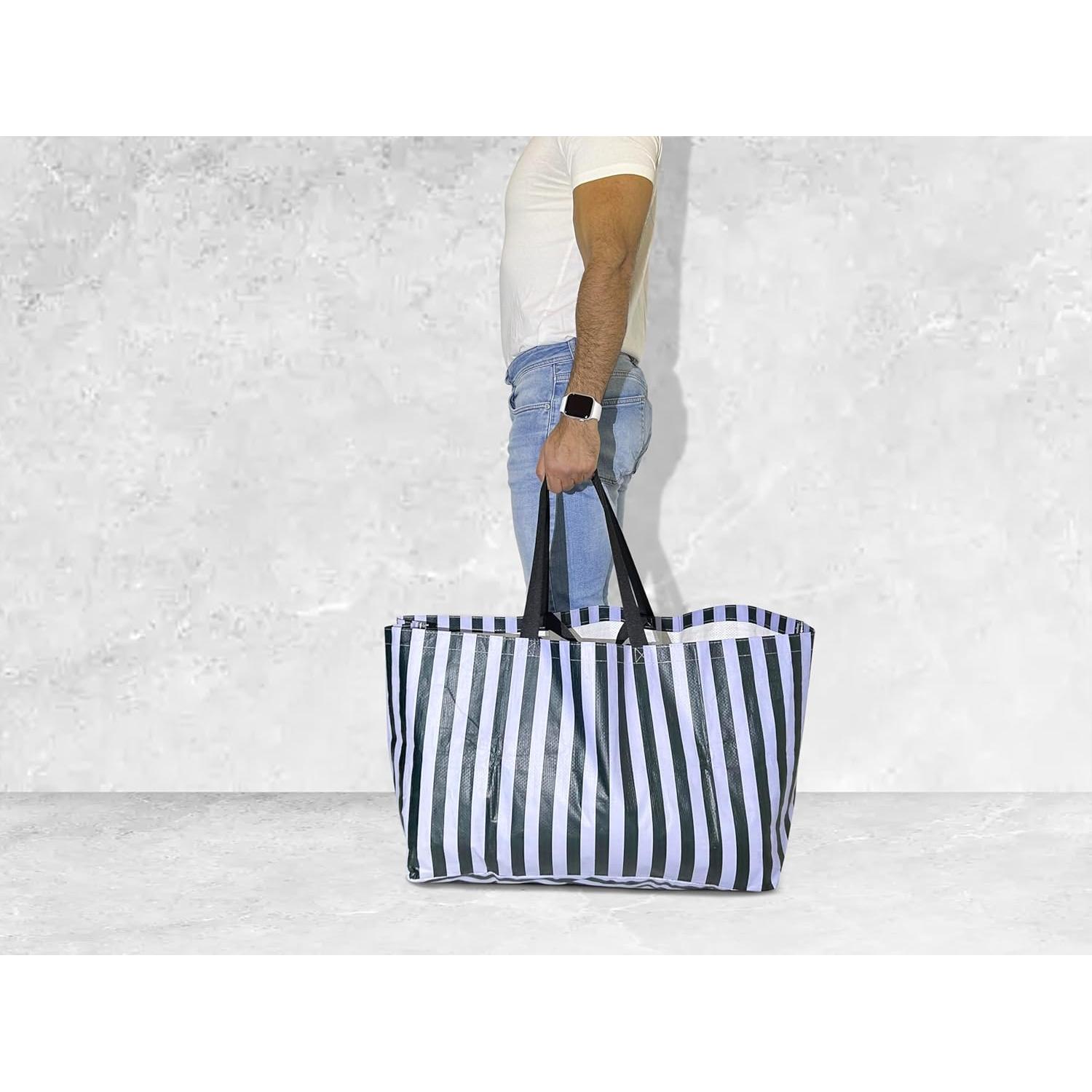 Bolsas de Compras Grandes Reutilizables 4 Pcs - PP Resistente