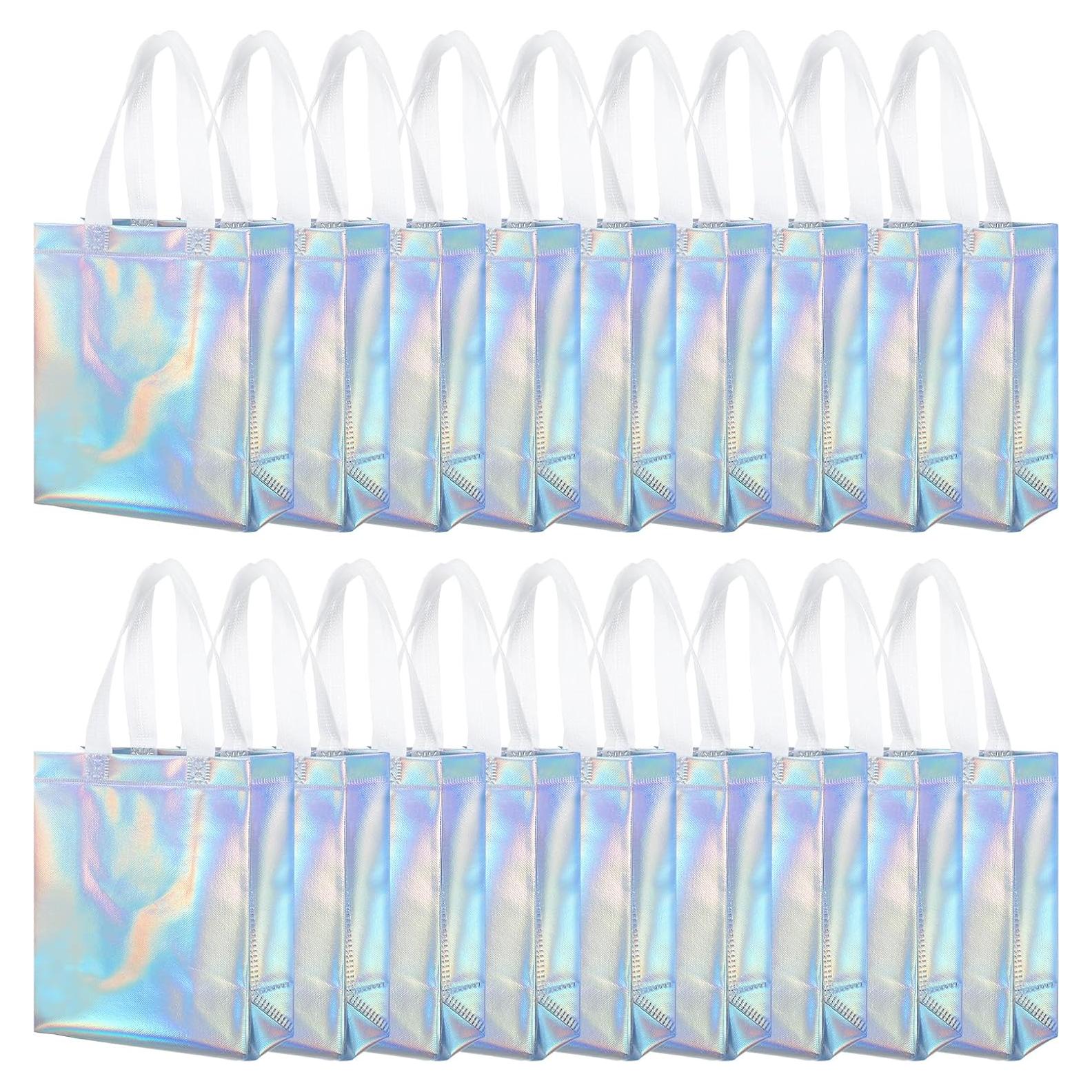 Paquete de 40 bolsas reutilizables plateadas 25.4x20.3cm