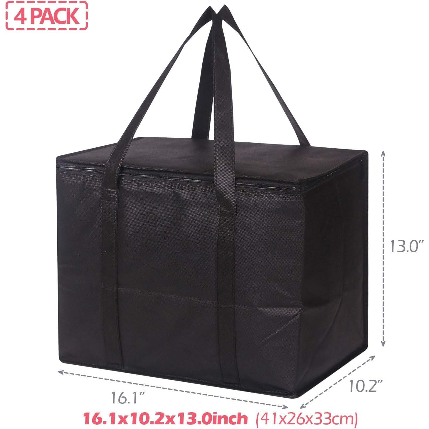 Juego de 4 Bolsas de Compras Reutilizables Aisladas 40.9x33x25.9cm