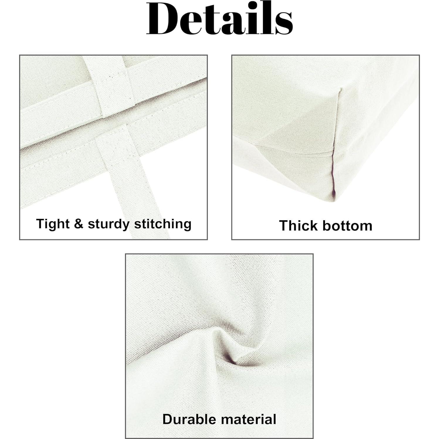 Bolsa de Lona Grande Ghsiuly 68.6x39.4x19.1 cm Reutilizable