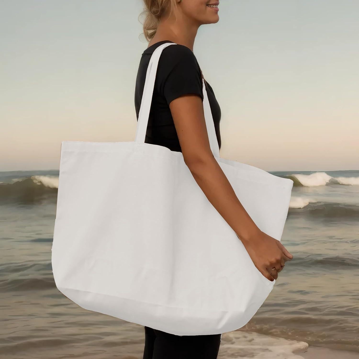 Bolsa de Lona Grande Ghsiuly 68.6x39.4x19.1 cm Reutilizable