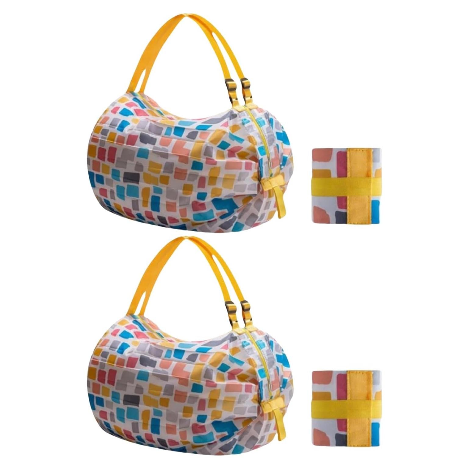 Bolsa de Compras Reutilizable Plegable yrlfiot 2 Piezas 40x40 cm