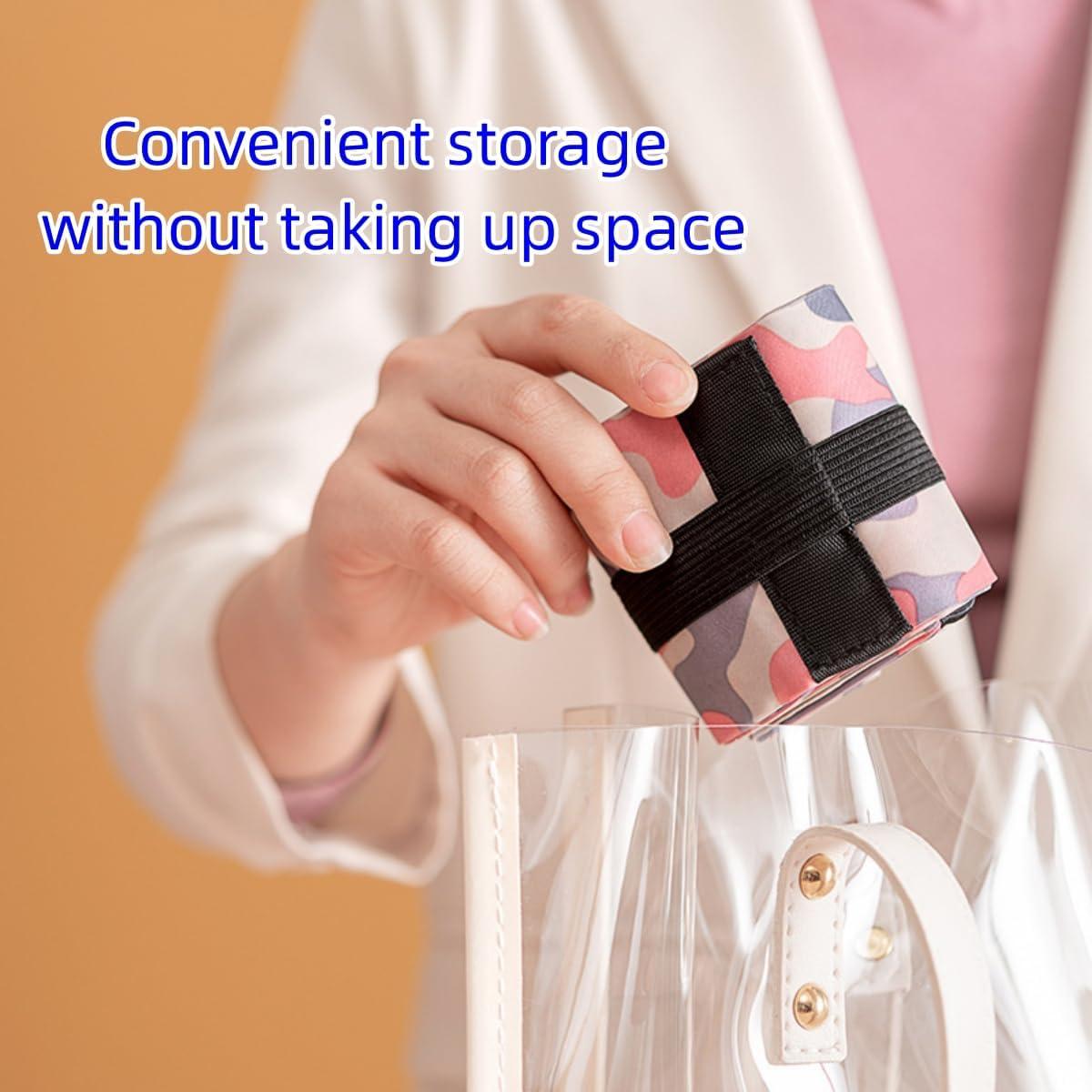 Bolsa de Compras Reutilizable Plegable yrlfiot 2 Piezas 40x40 cm