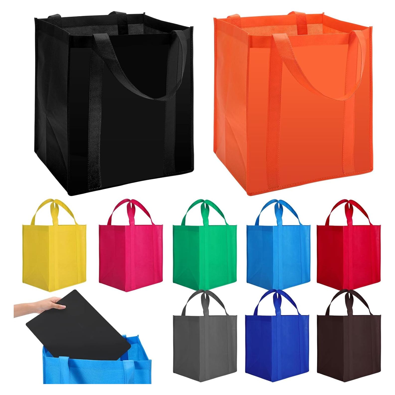 Paquete de 10 Bolsas de Compras Reutilizables Tivcck 24x31.5x38.1cm