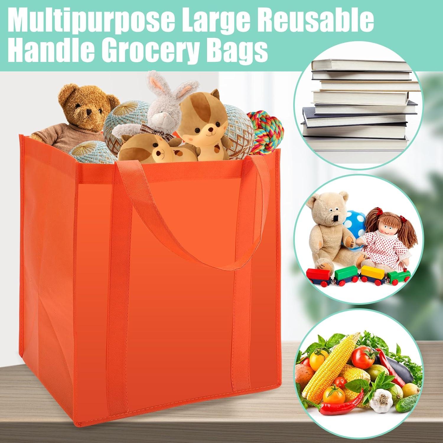 Paquete de 10 Bolsas de Compras Reutilizables Tivcck 24x31.5x38.1cm