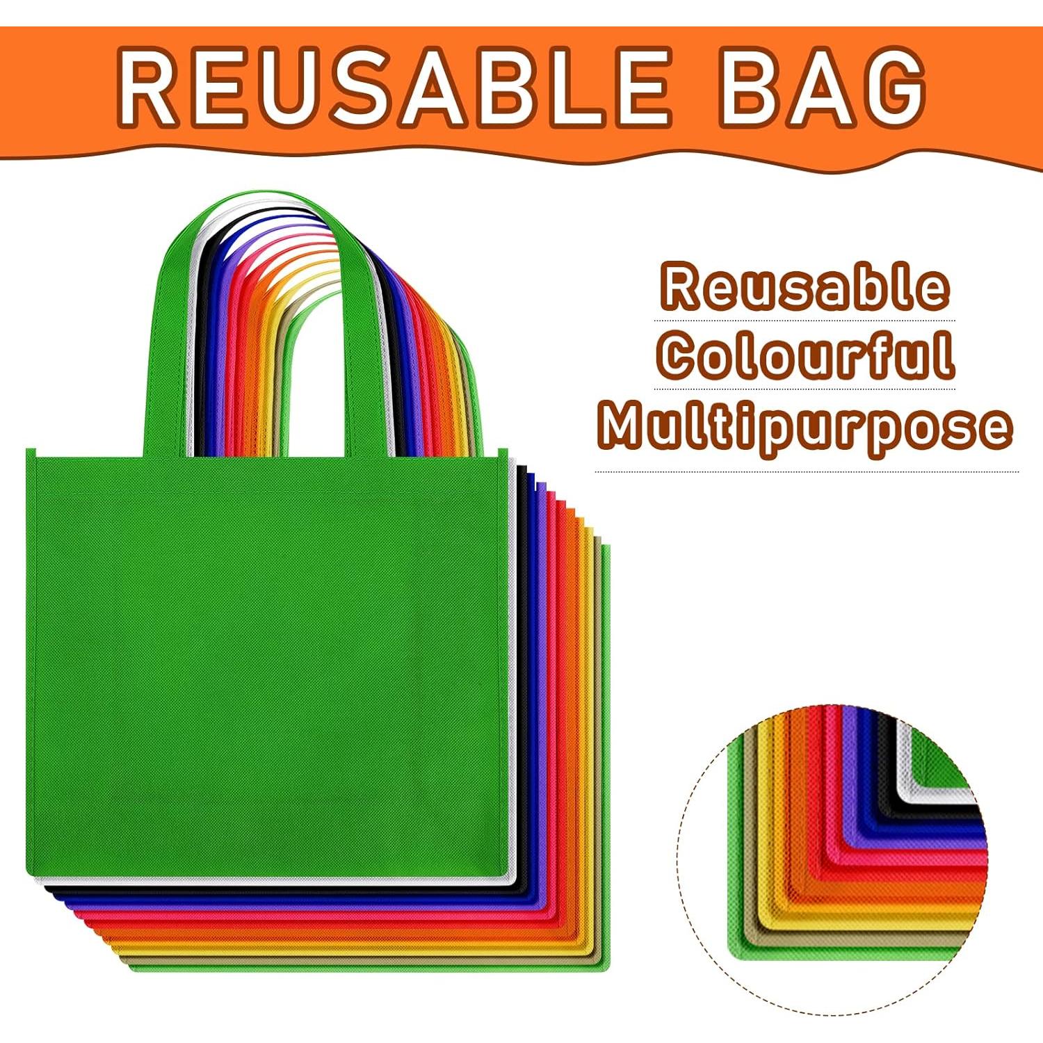 Paquete de 24 bolsas reutilizables Boao 40x30 cm colores surtidos