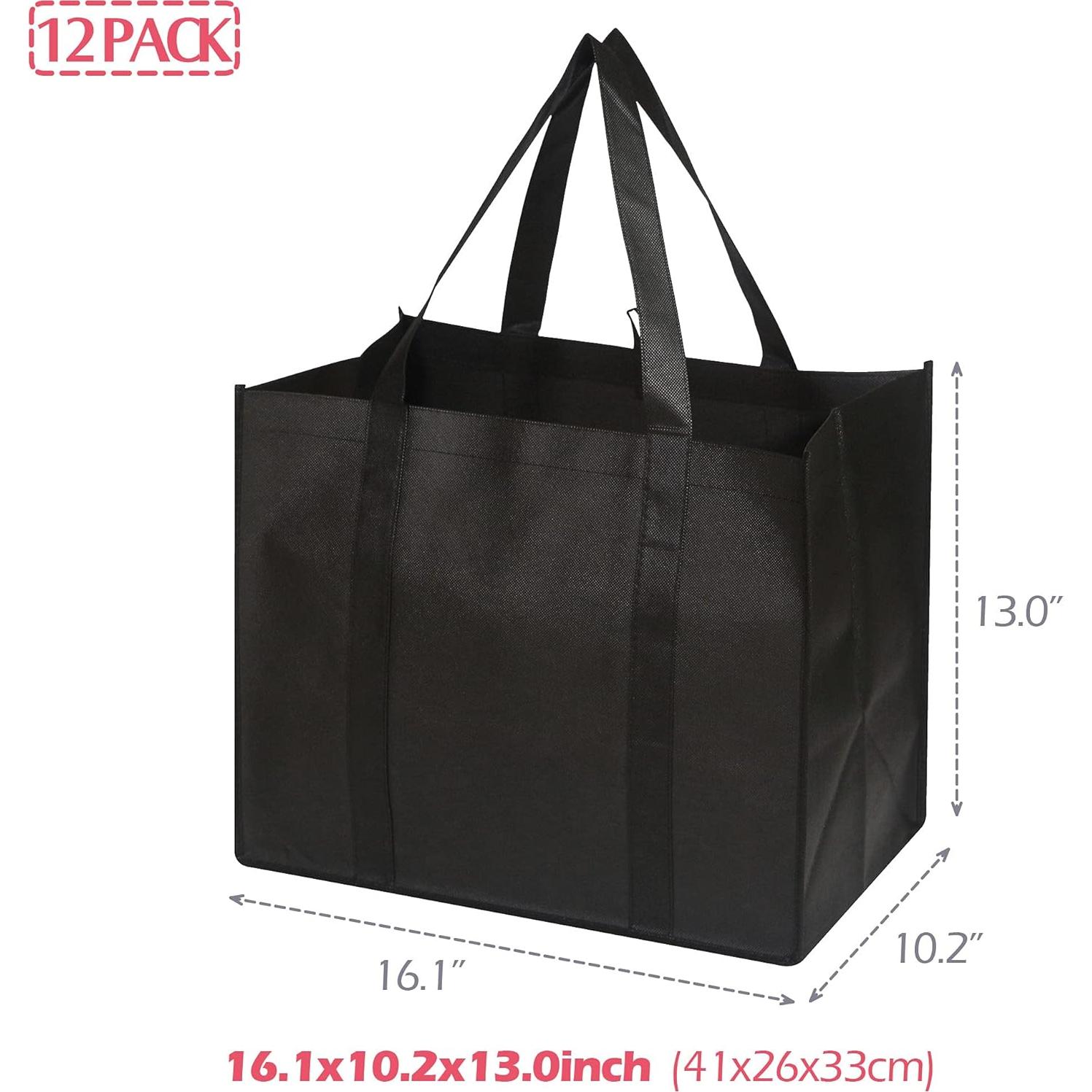 Bolsas de Compras Reutilizables DIOMMELL 12 Piezas 40.9x33x25.9cm