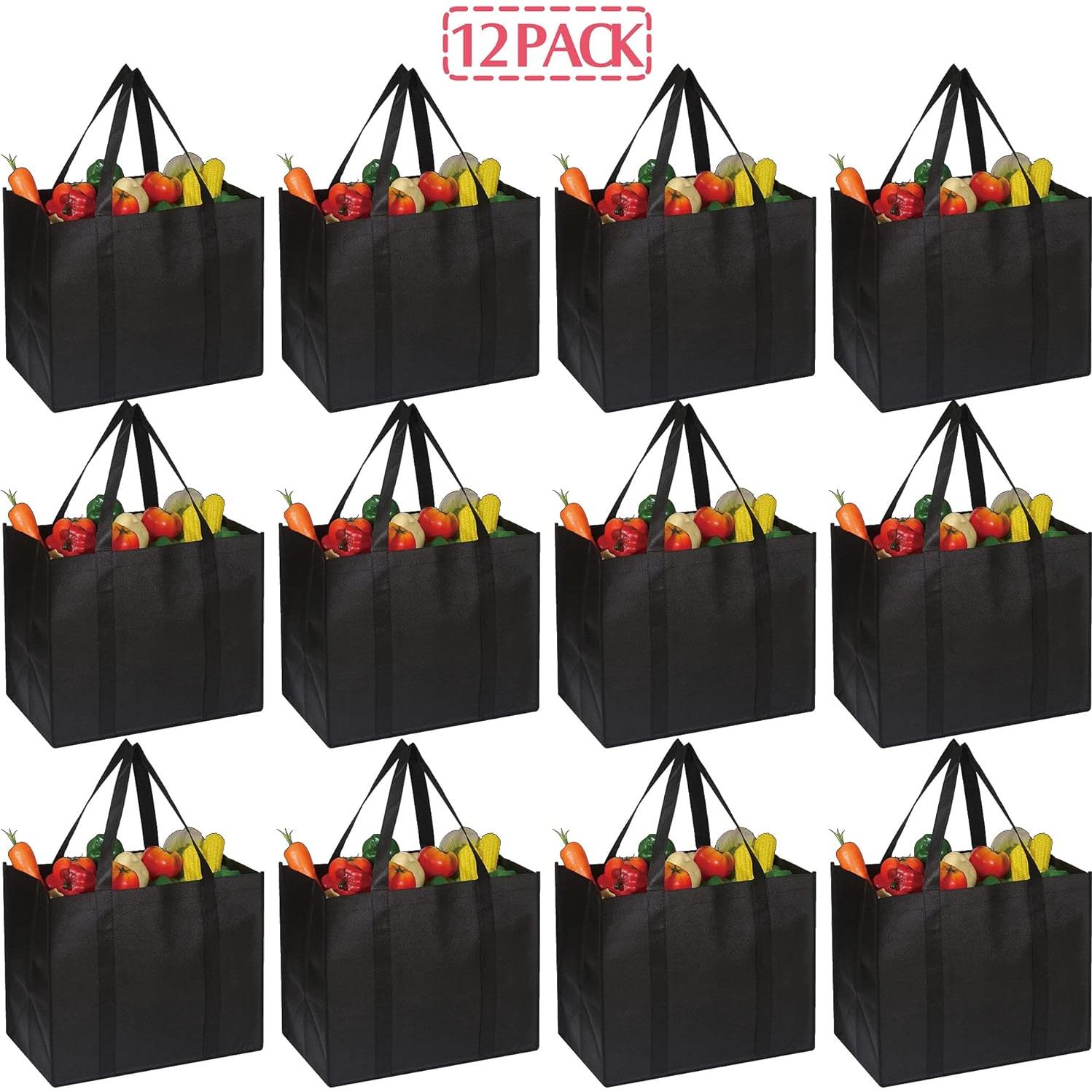 Bolsas de Compras Reutilizables DIOMMELL 12 Piezas 40.9x33x25.9cm