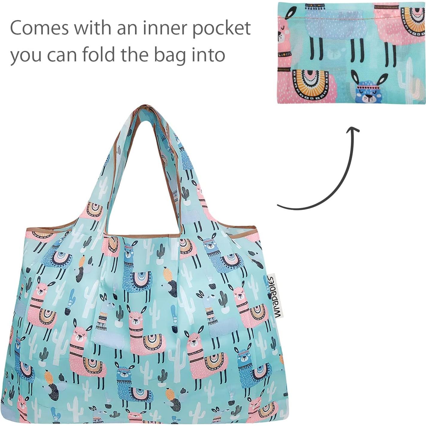 Conjunto de 2 Bolsas Reutilizables Allydrew Nylon Plegables