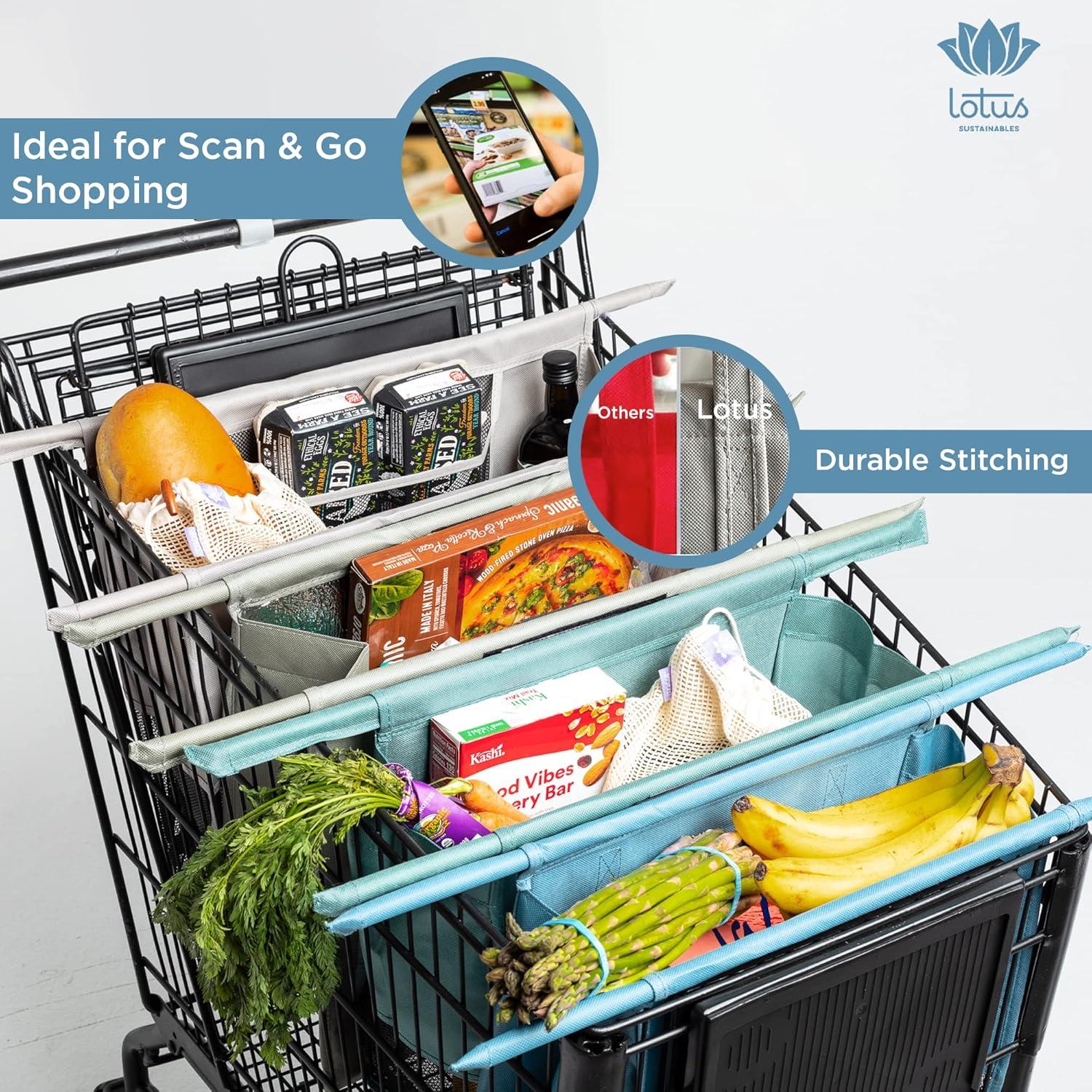 Bolsas de Carrito Lotus Reutilizables con Aislante y Soporte
